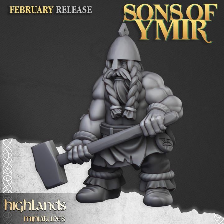 Ancient Dwarf Forge and Great Dwarf Runemaster - in 12k- by Highlands Miniatures