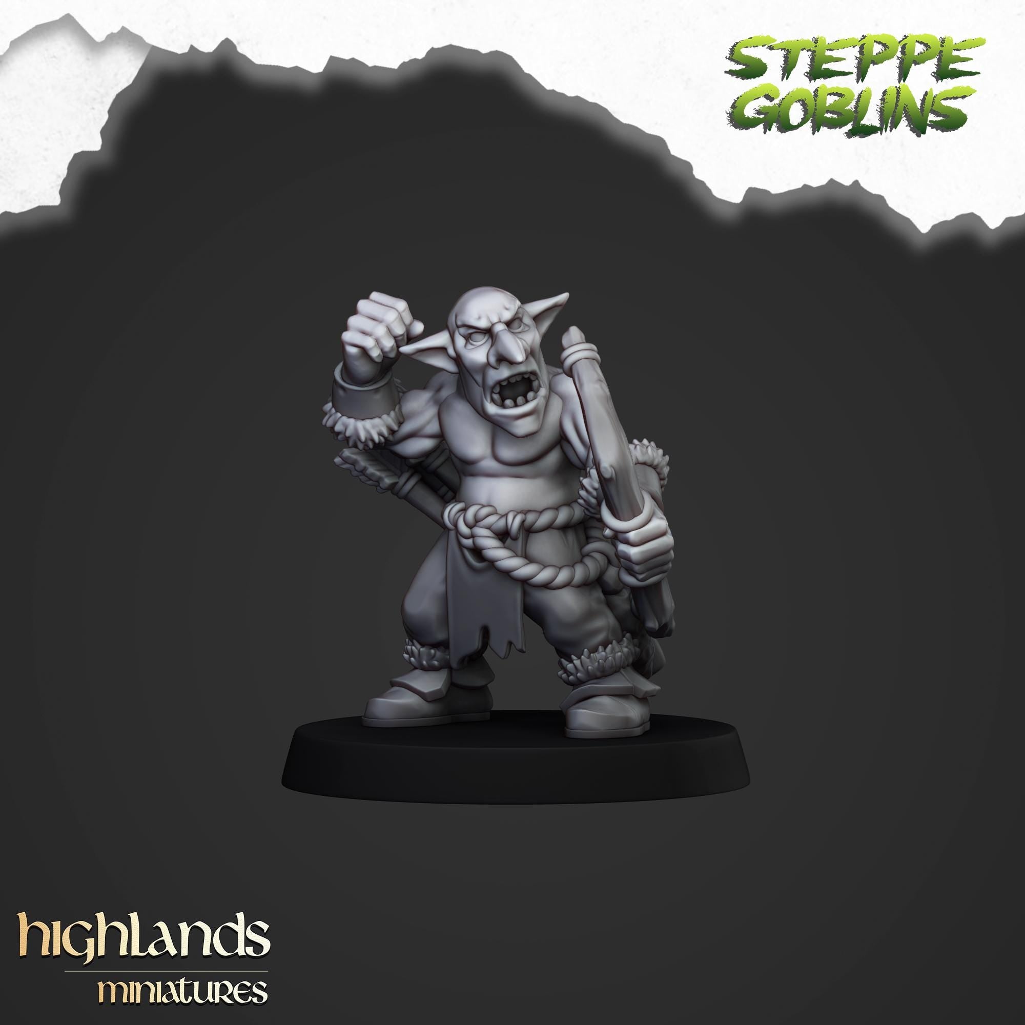 Steppe Goblin with bows - in 12k- by Highlands Miniatures