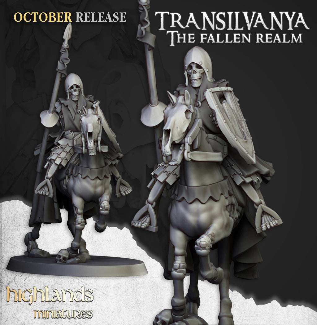 Mounted Skeletons - in 12k- by Highlands Miniatures