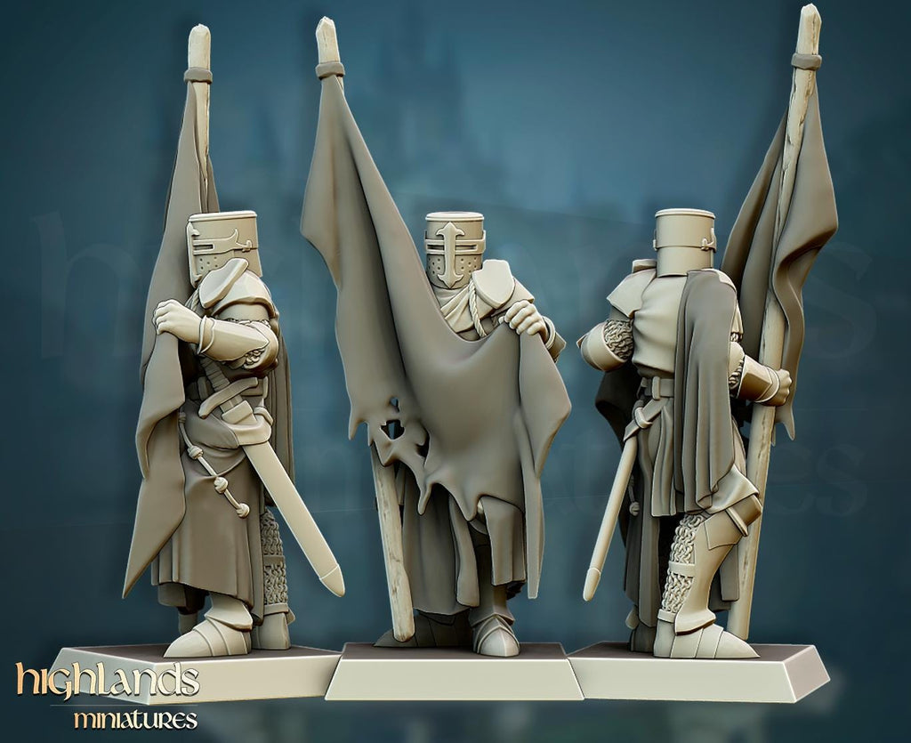 Crusaders Command Group - in 12k- by Highlands Miniatures