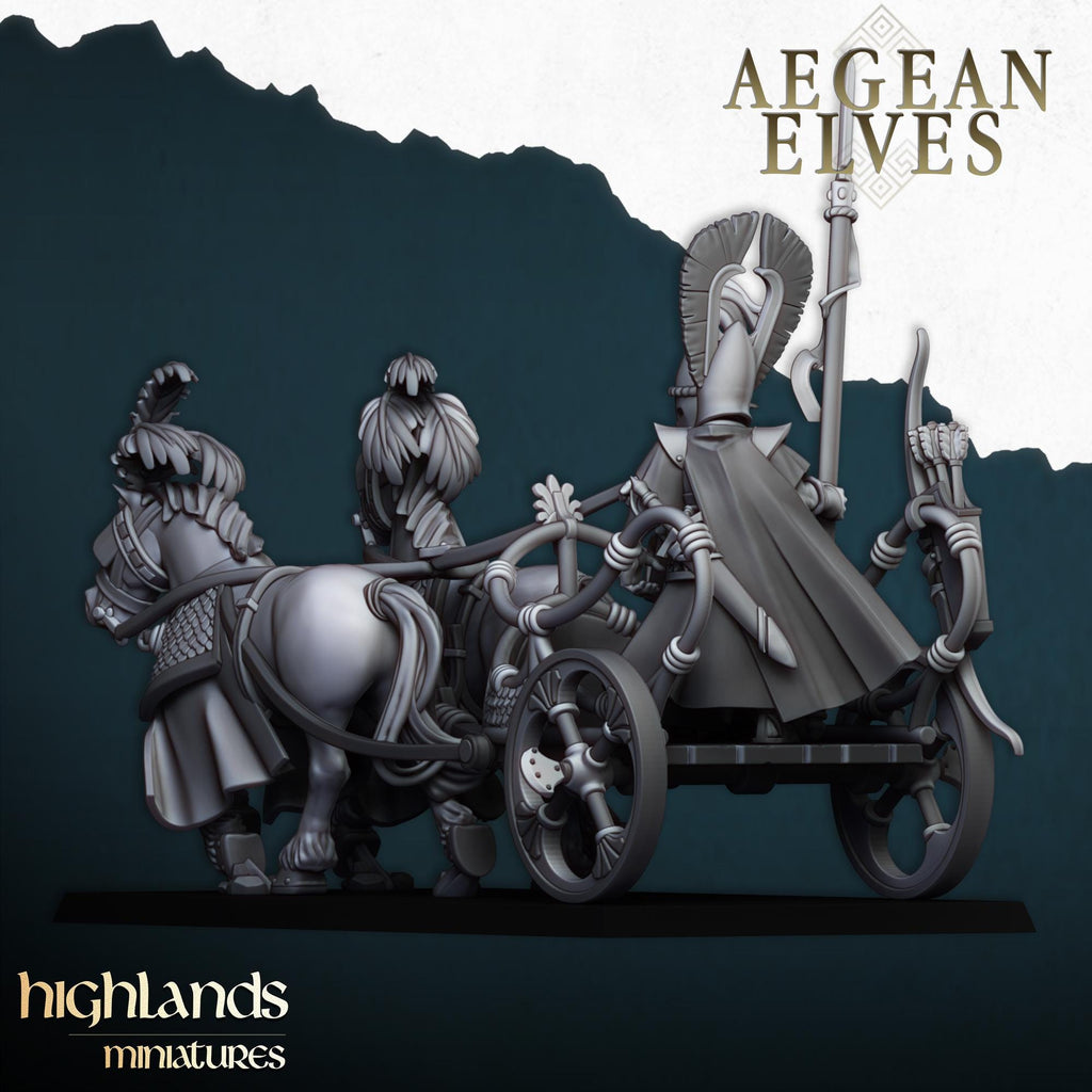 Aegean Elf Chariot  - in 12k- by Highlands Miniatures