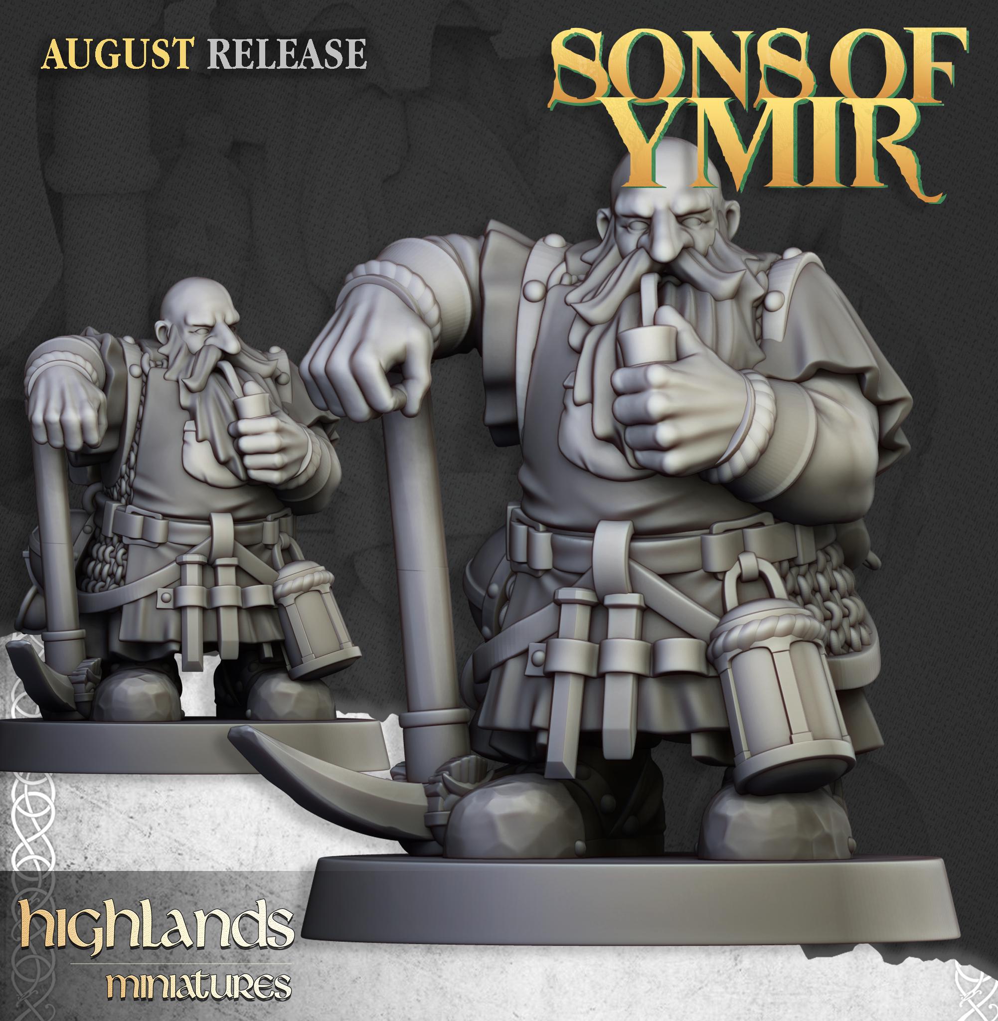 Dwarfs Miners Unit - in 12k- by Highlands Miniatures