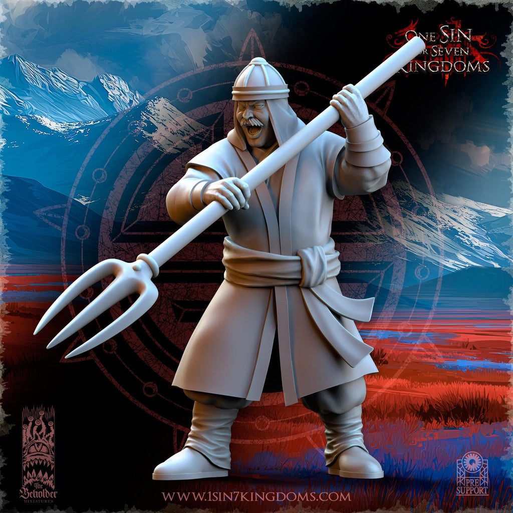 Astarii Dynasty Peasant Militia - in 12k by TheBeholderMiniatures