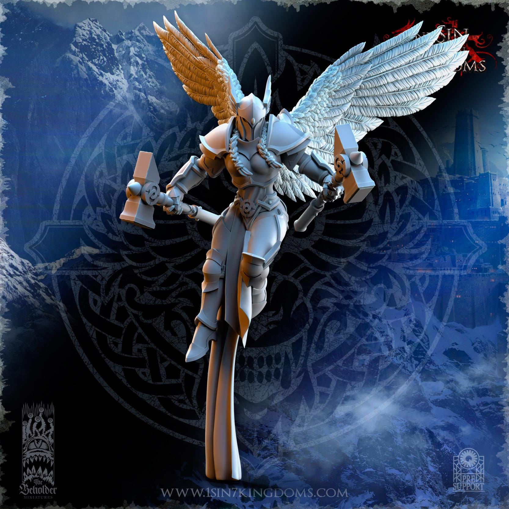 Stormwolves Valkyries Two Hammers - in 12k- by TheBeholderMiniatures