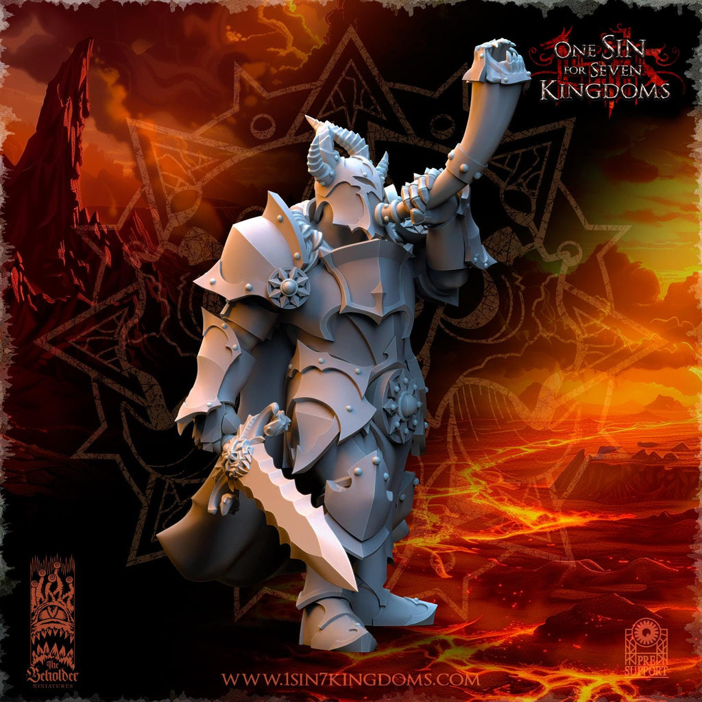 Realms of Mayhem Warriors Command Group - in 12k- by TheBeholderMiniatures