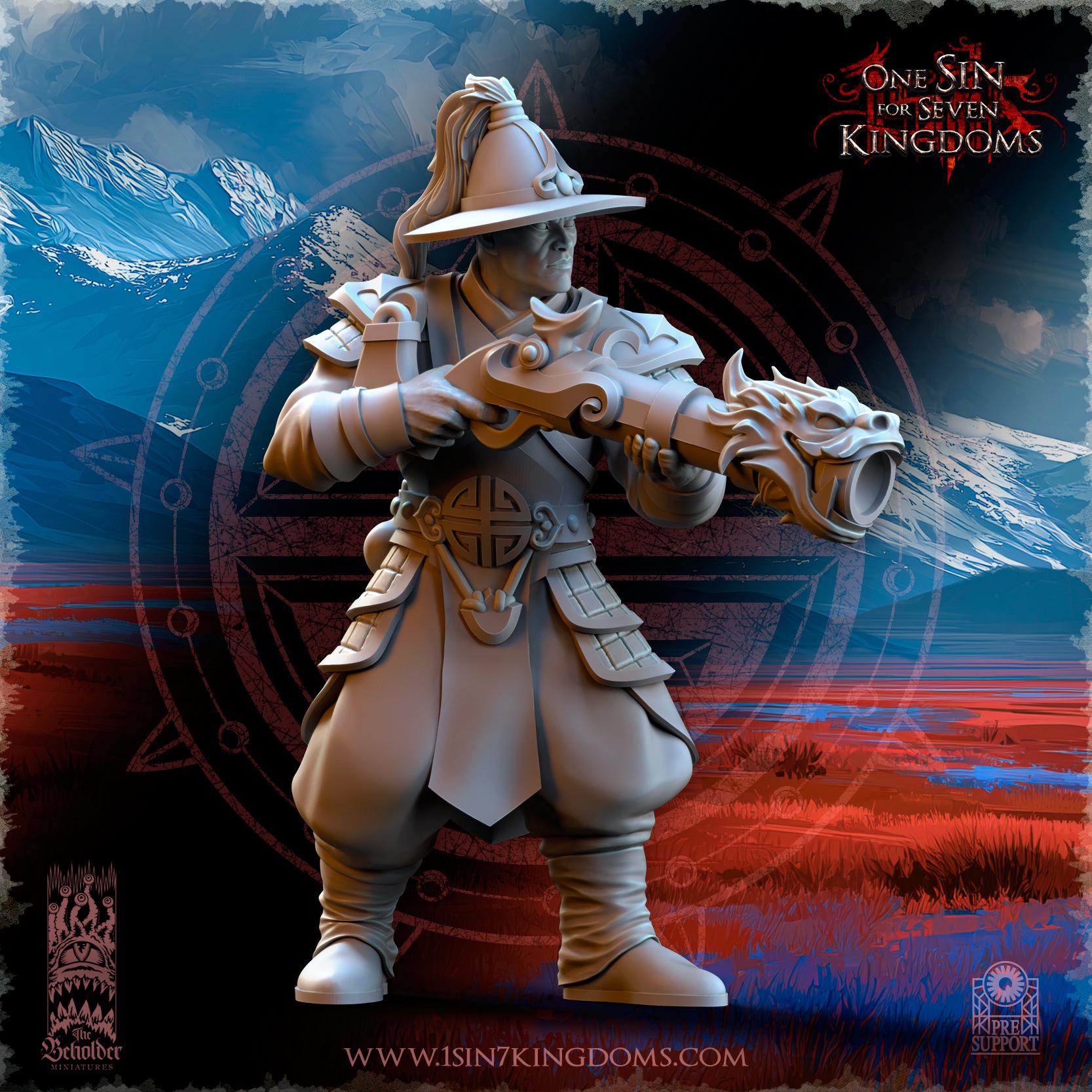 Astarii Dynasty Imperial Gunners - in 12k- by TheBeholderMiniatures