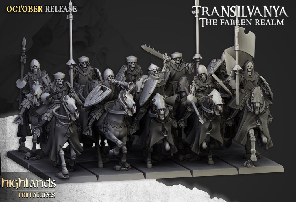 Mounted Skeletons - in 12k- by Highlands Miniatures