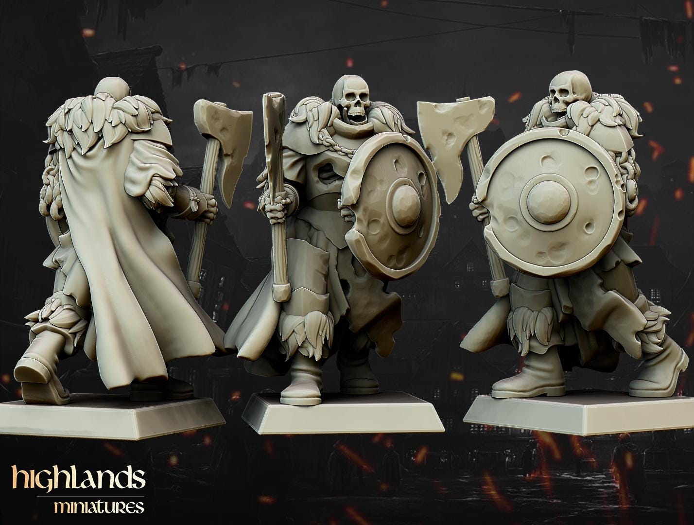 Undead Blackwatch Core Unit  - in 12k- by Highlands Miniatures