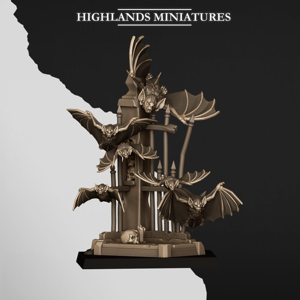 Bats Swarms  - in 12k- by Highlands Miniatures