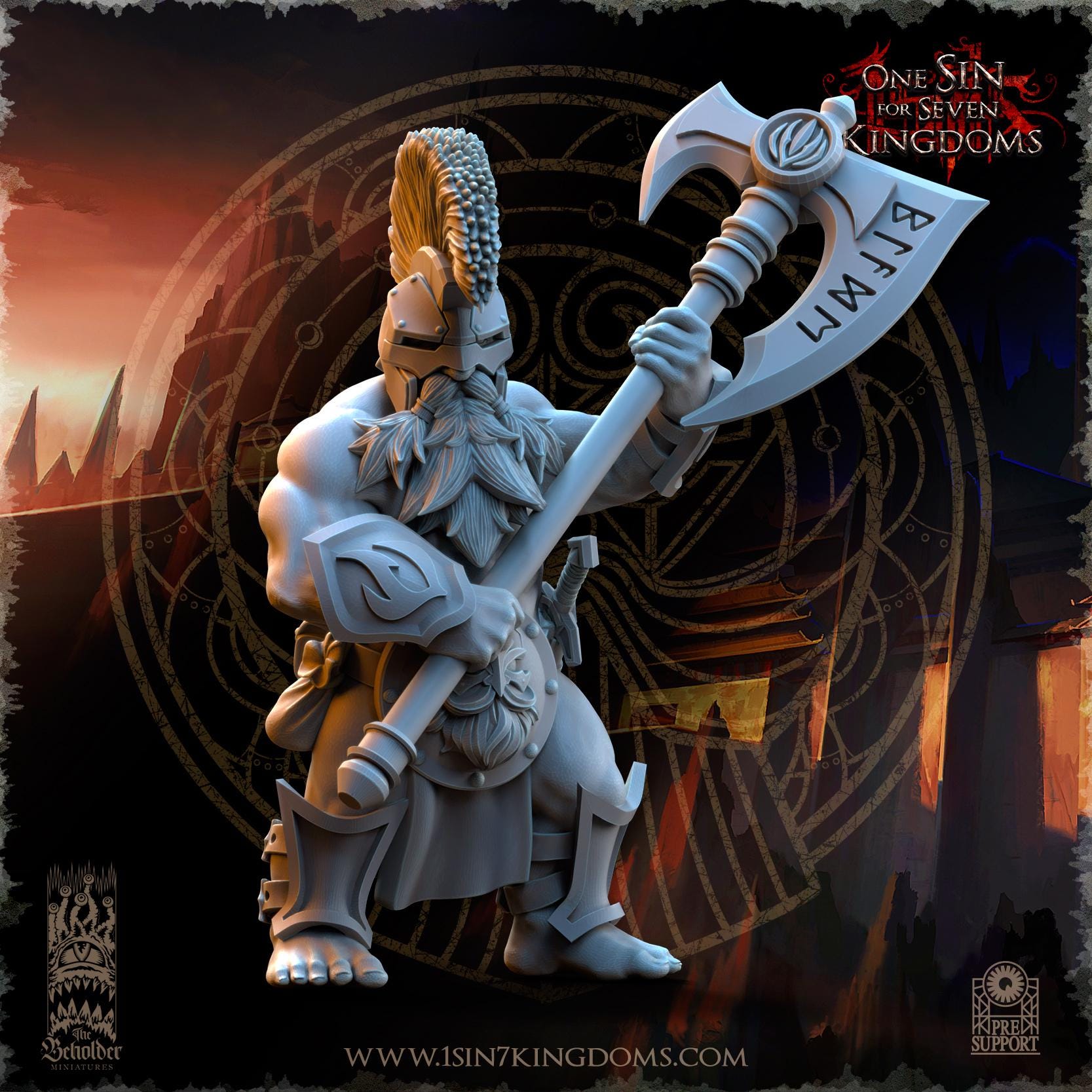 Dwarven Kingdoms Cleavers of Molten Core- in 12k by TheBeholderMiniatures