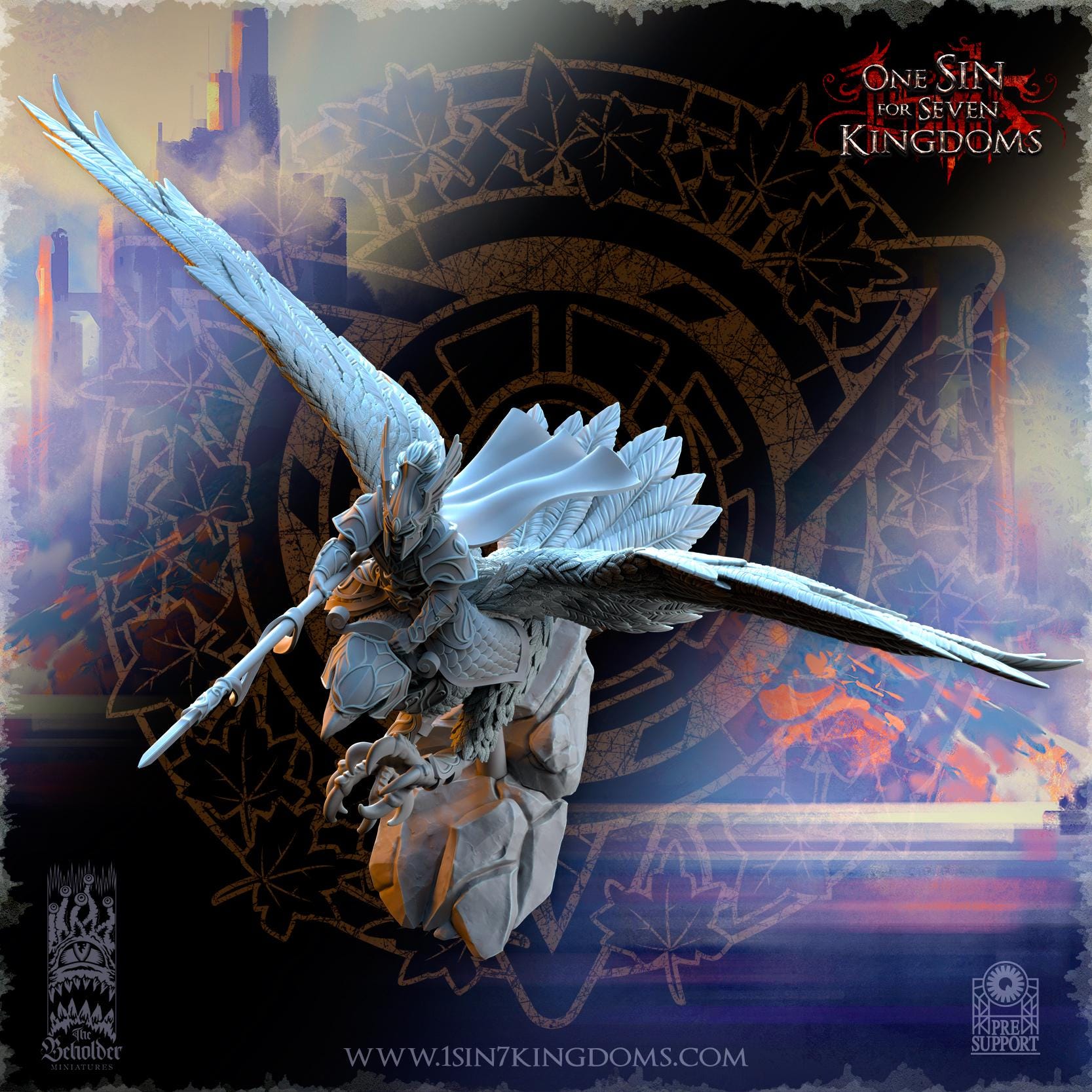 Glorinder on King Eagle - in 12k- by TheBeholderMiniatures
