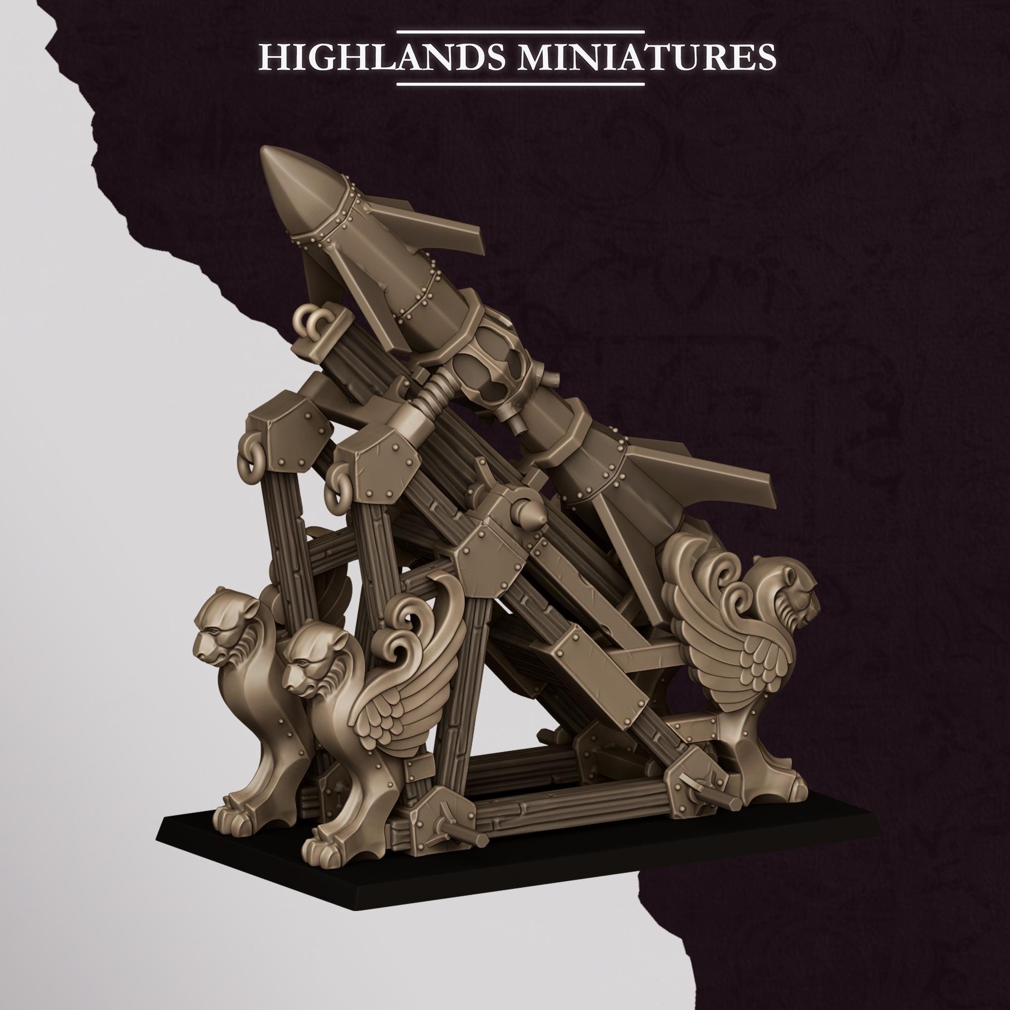 Sons of Marduk Mortar and Rocket   - in 12k- by Highlands Miniatures