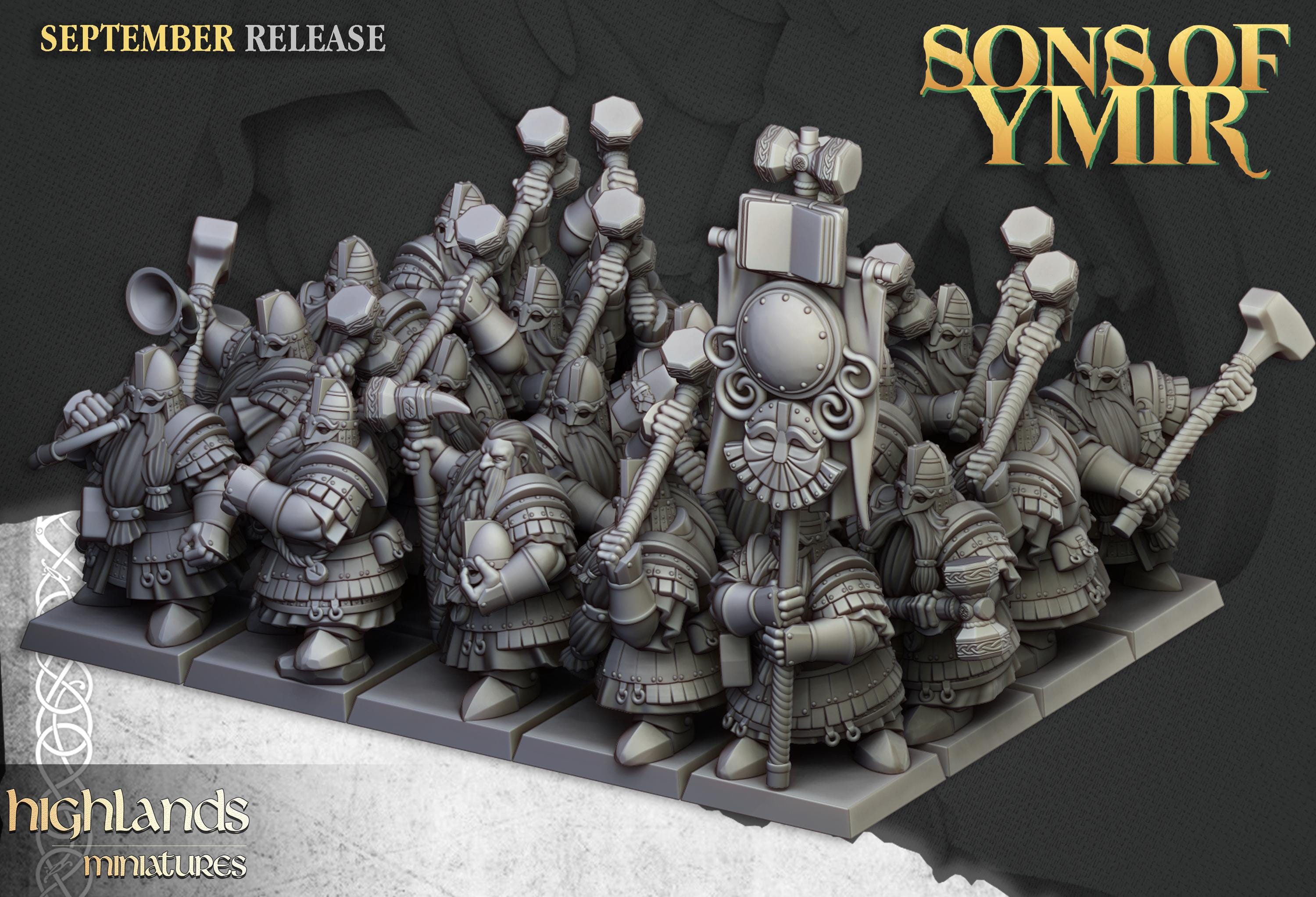 Dwarf Kingsguard Unit - in 12k- by Highlands Miniatures