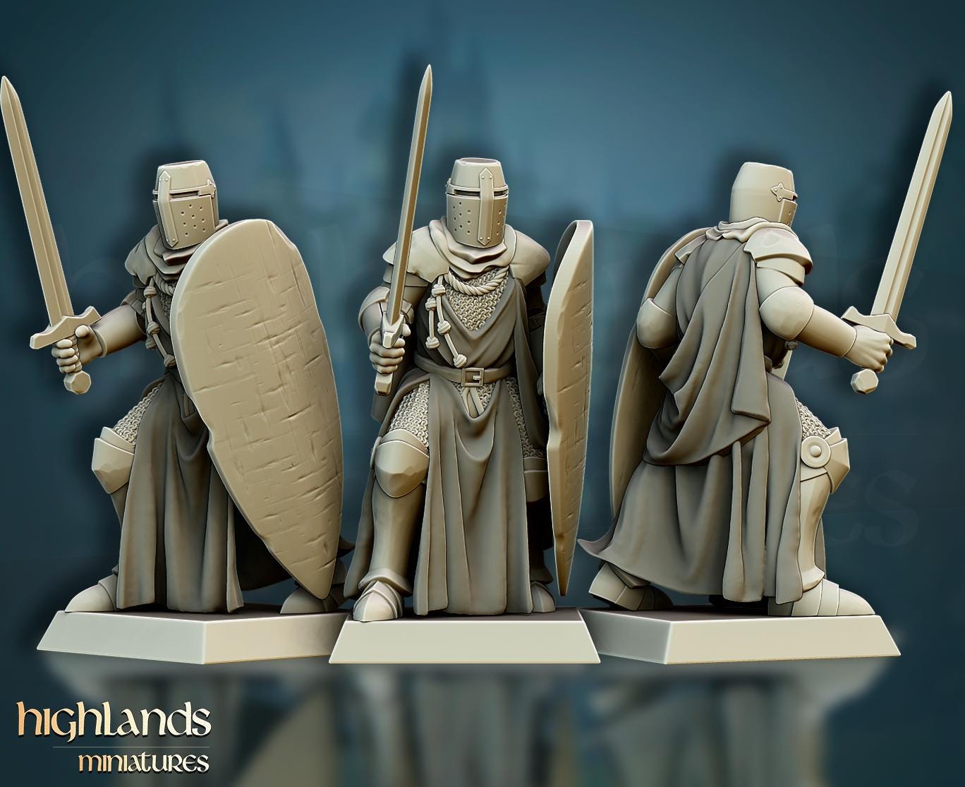 Crusaders Core Unit - in 12k- by Highlands Miniatures