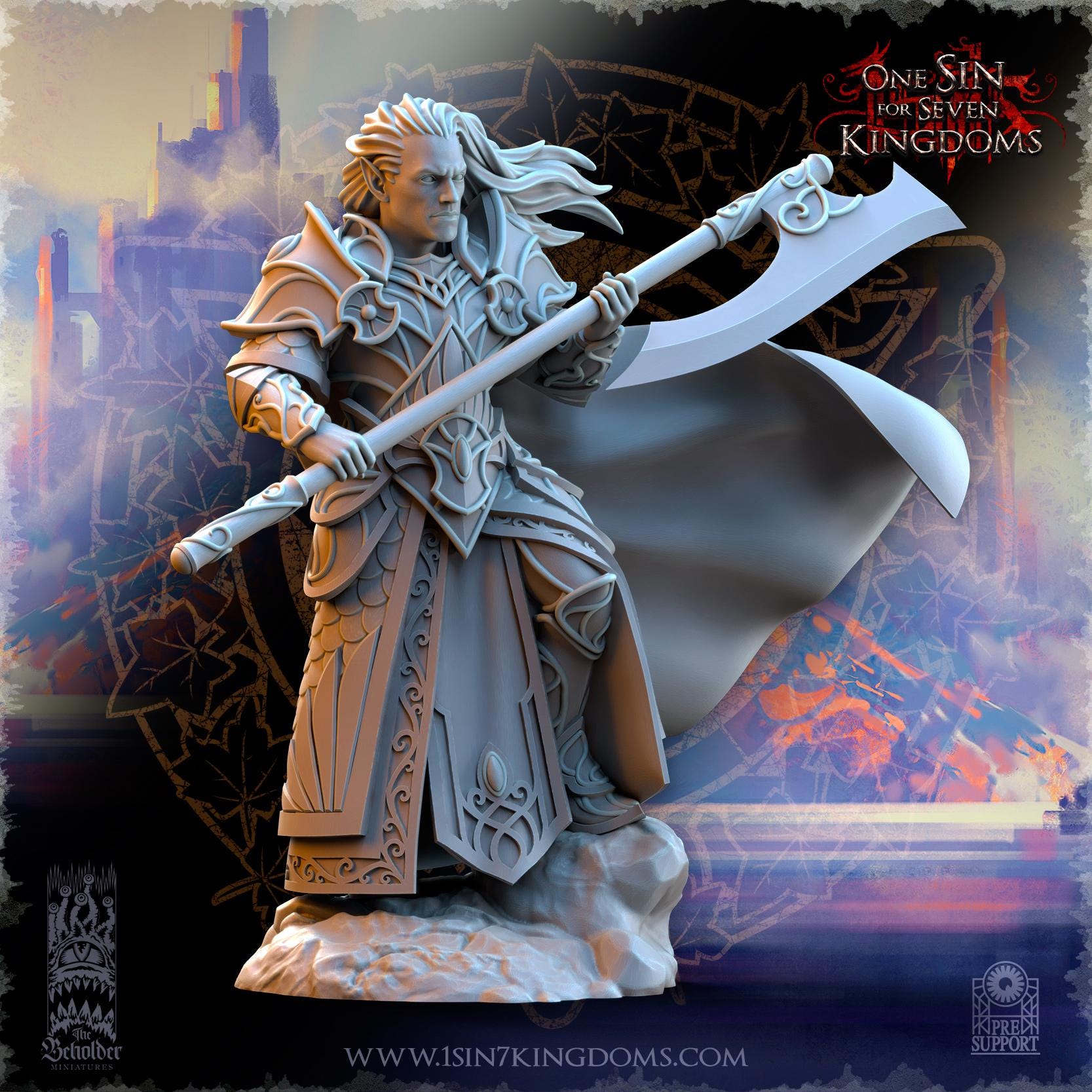 Polomhir, Silvermoor Elves Commander - in 12k- by TheBeholderMiniatures