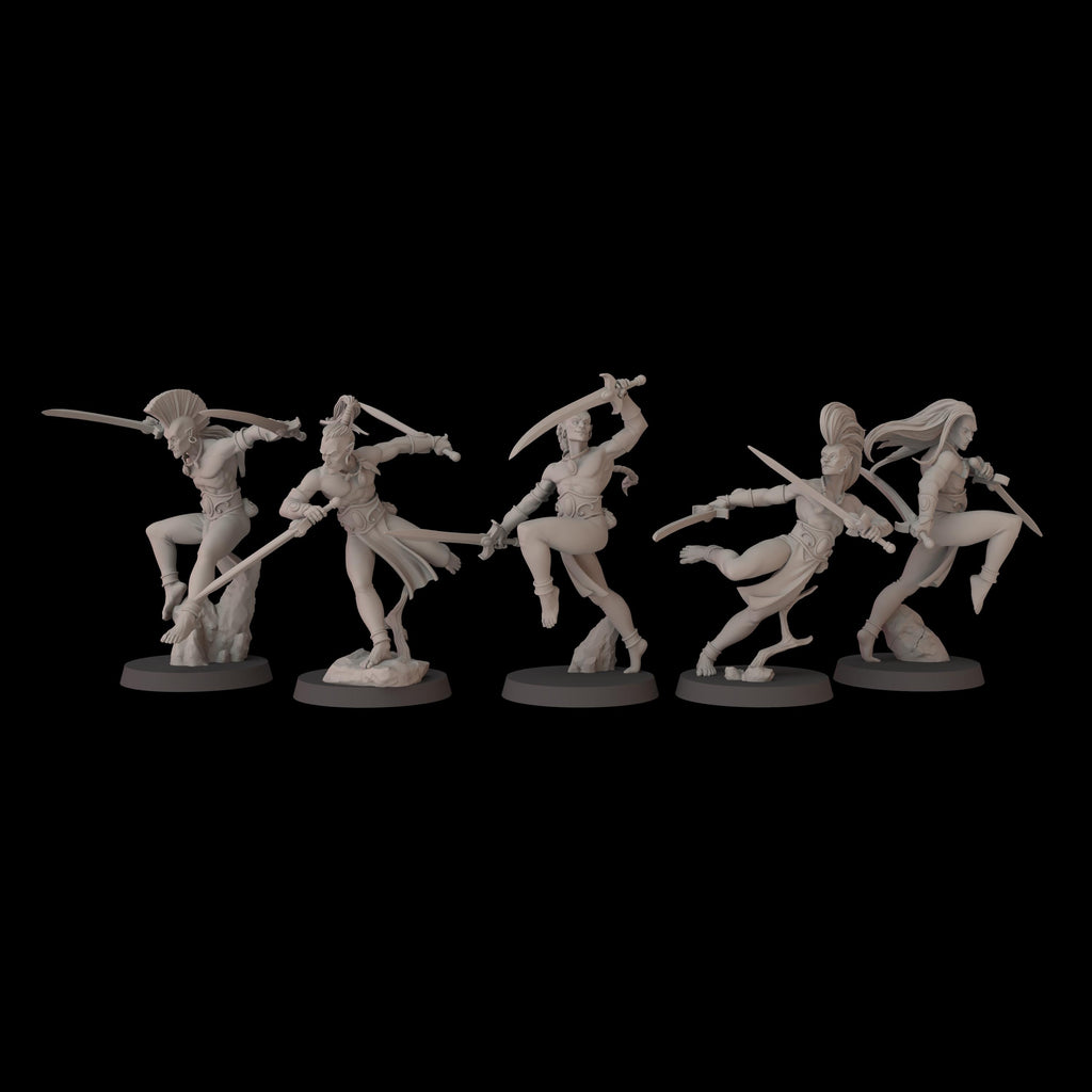 Acrobatic Elves Unit - 12k by fantasycultminiatures