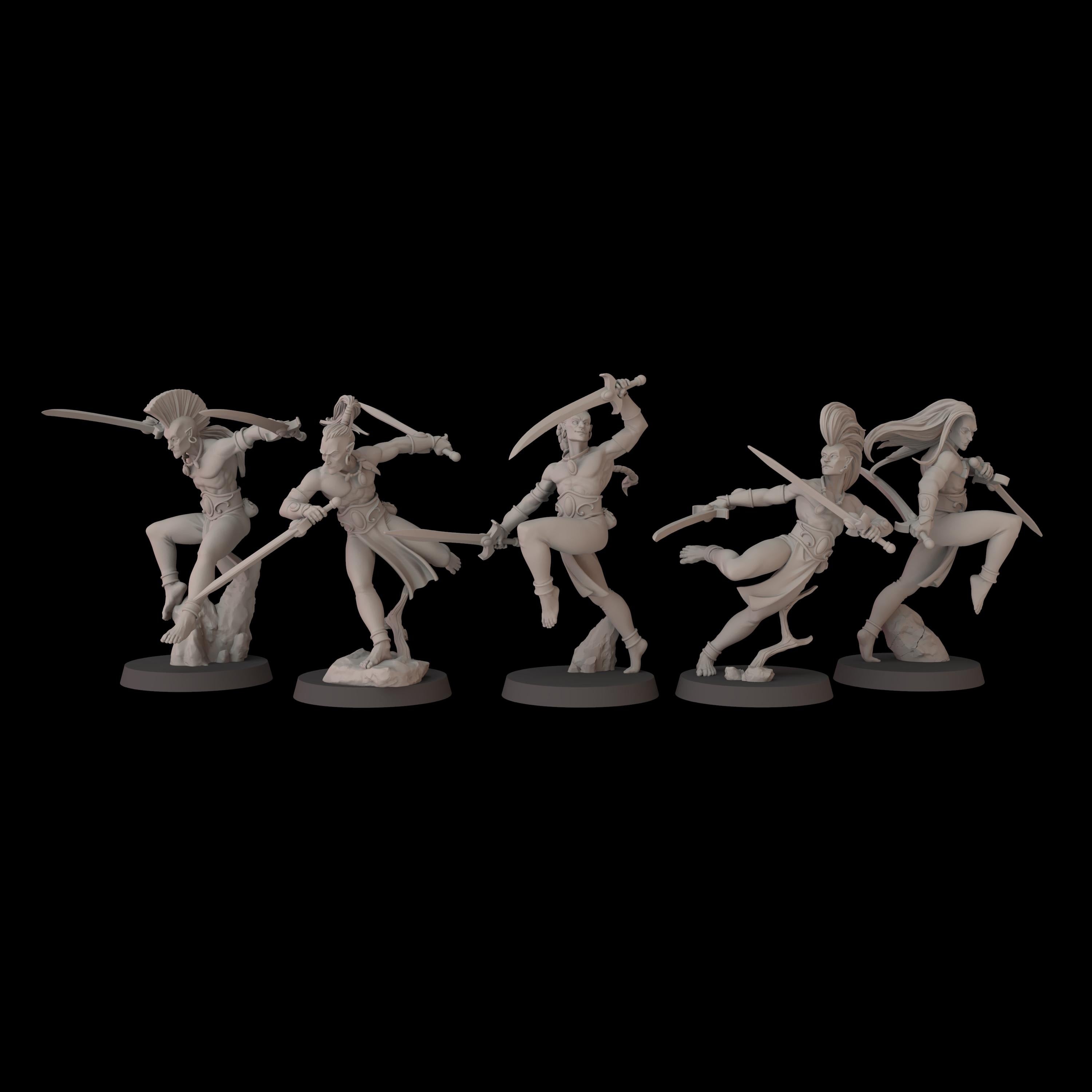Acrobatic Elves Unit - 12k by fantasycultminiatures