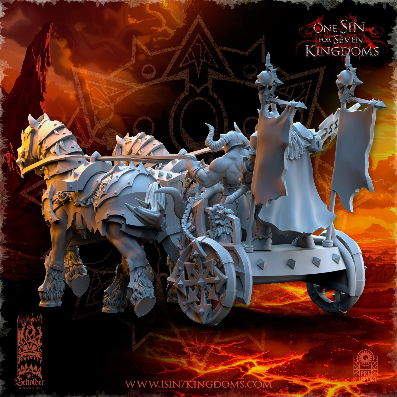 Realms of Mayhem Deathbringer Chariot - in 12k- by TheBeholderMiniatures