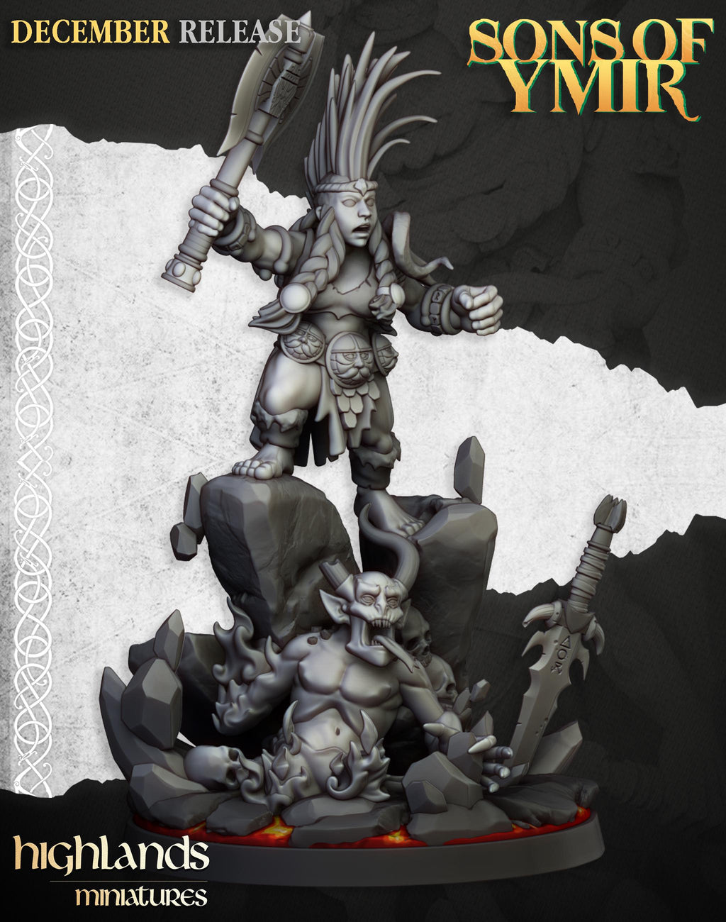 Dwarf Demonseeker  - in 12k- by Highlands Miniatures