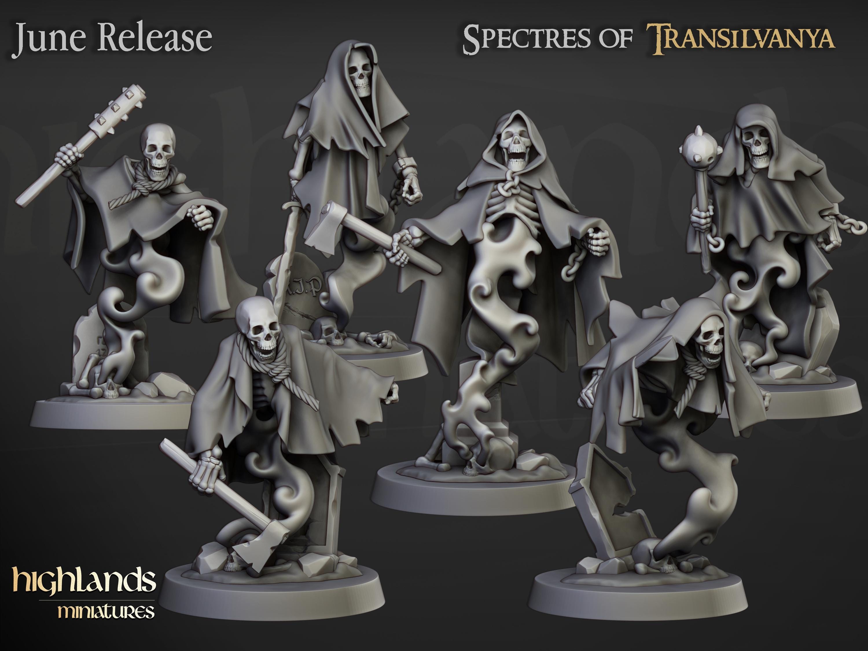 Crypt Ghosts  - in 12k- by Highlands Miniatures