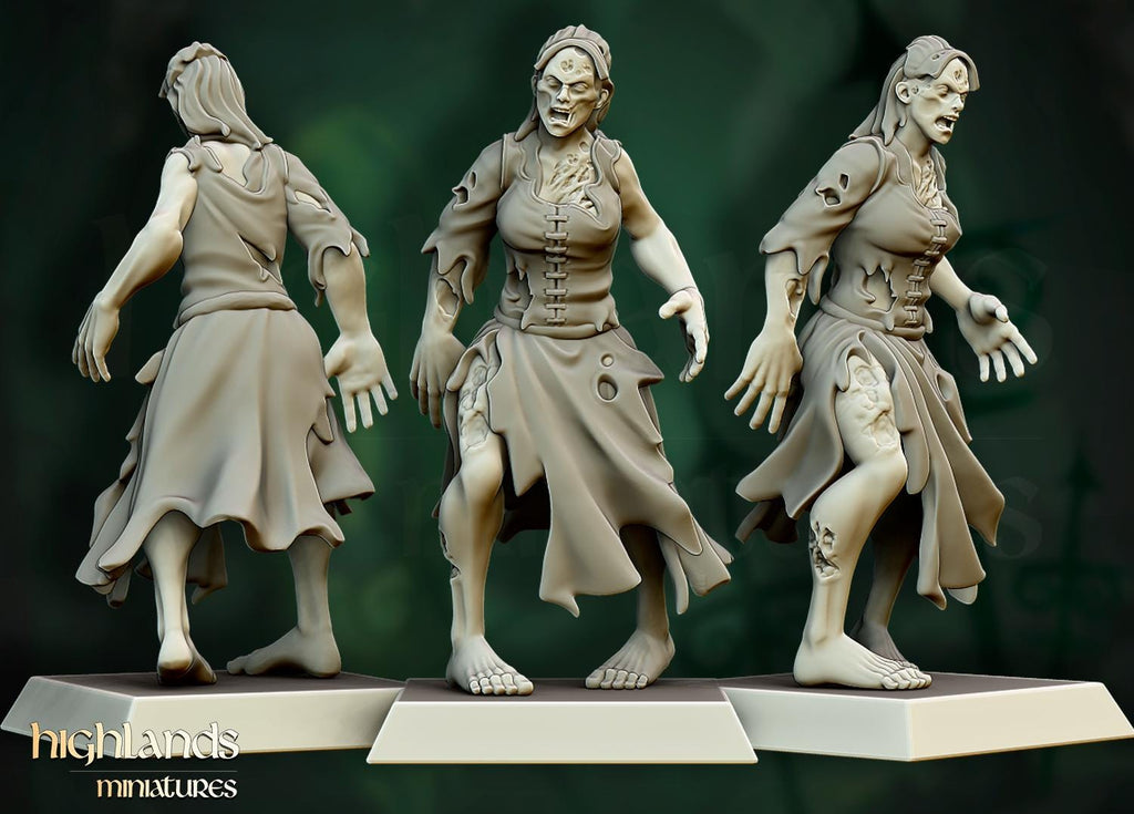 Zombie Villagers  - in 12k- by Highlands Miniatures