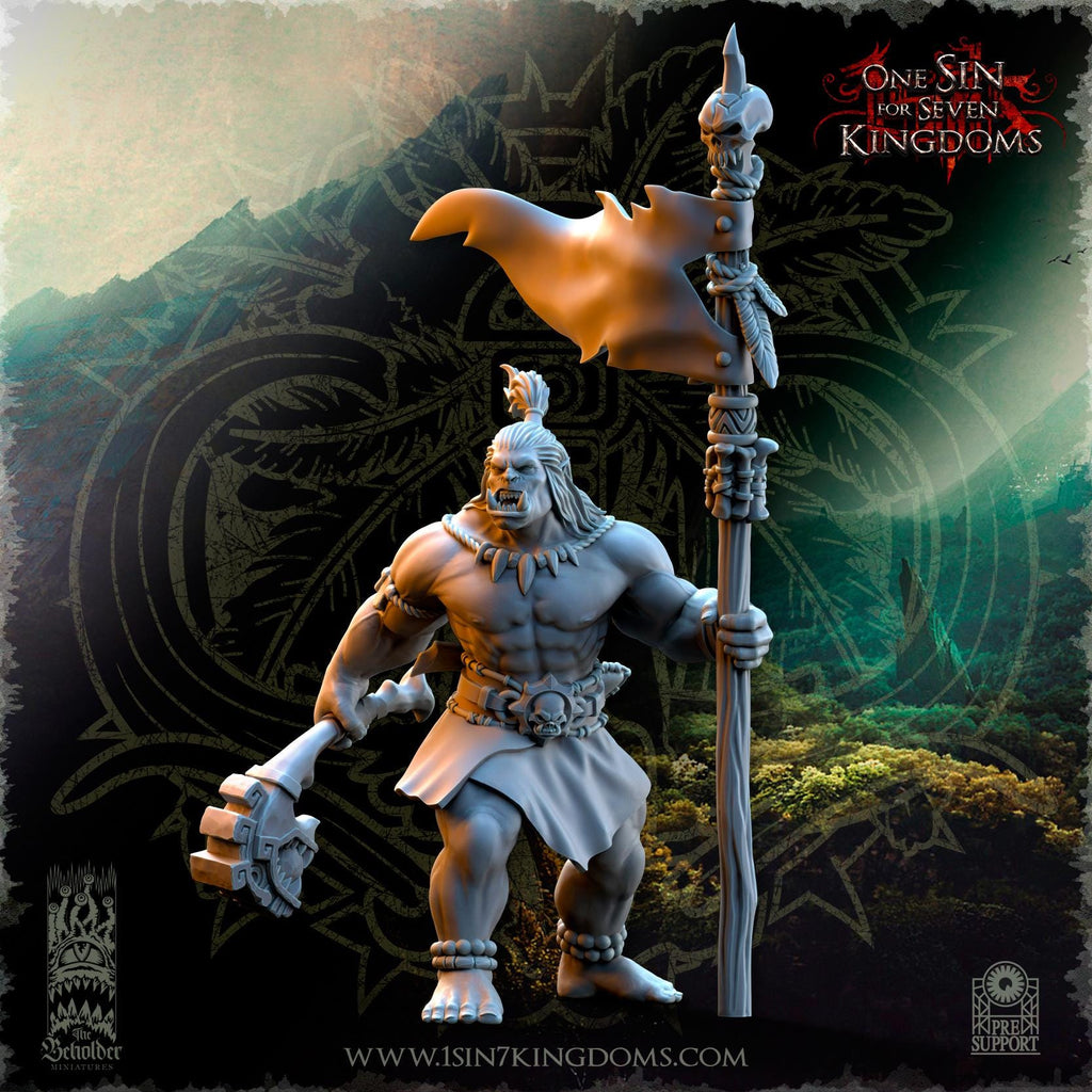 Salanaar Orcs Command Group  - in 12k- by TheBeholderMiniatures