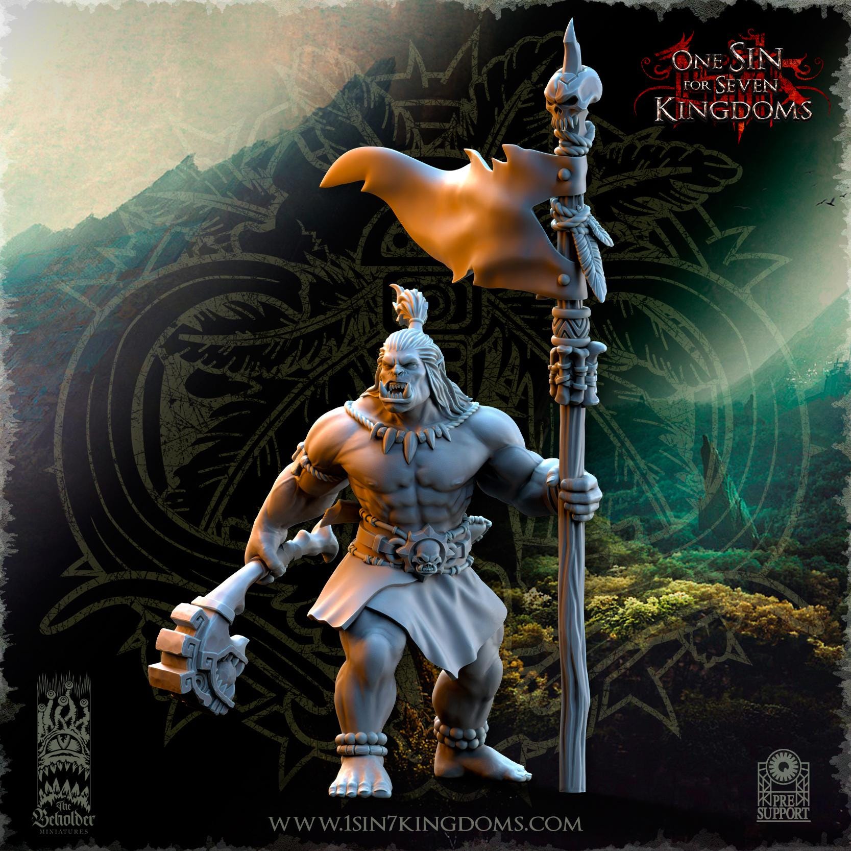 Salanaar Orcs Command Group  - in 12k- by TheBeholderMiniatures