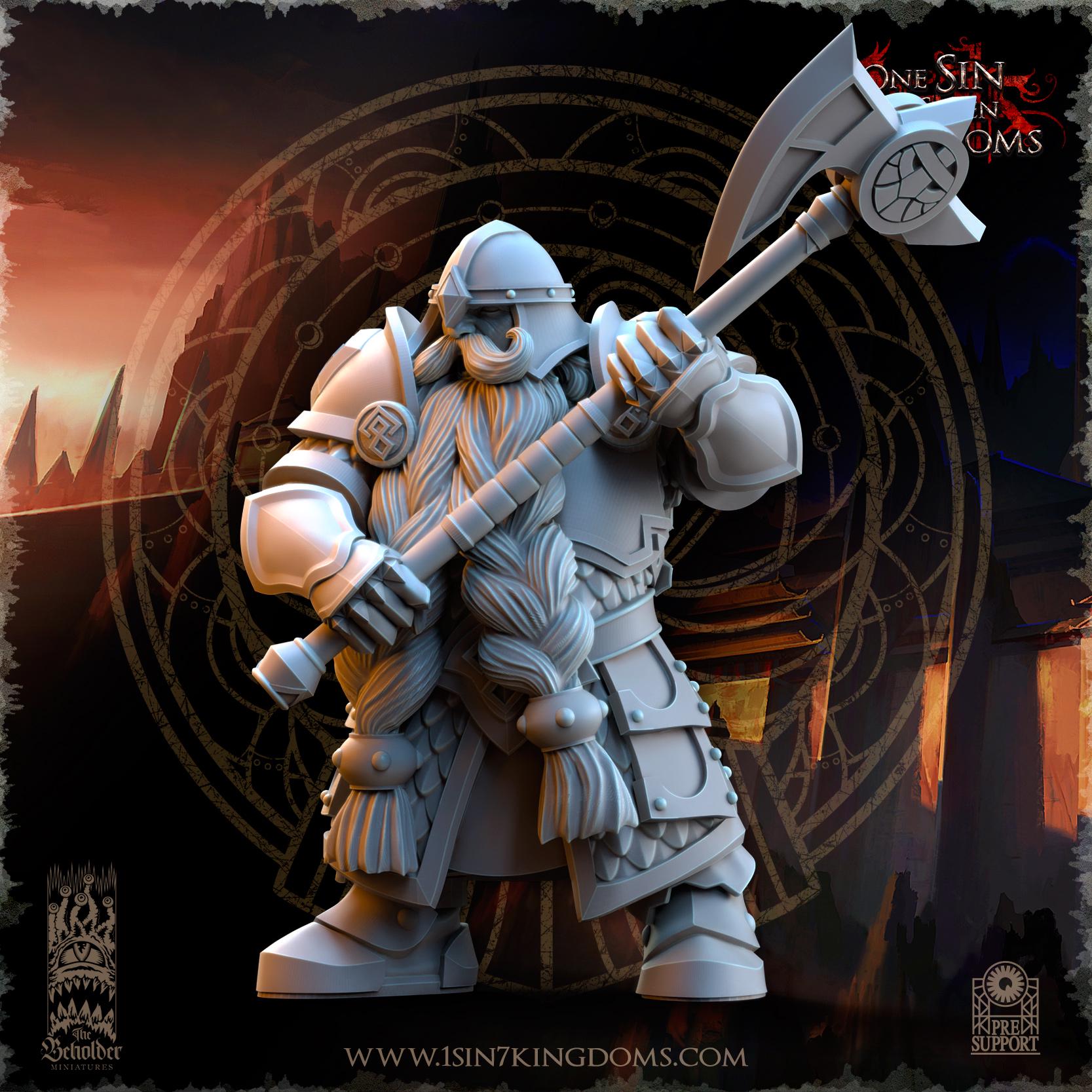 Dwarven Kingdoms Legion of the Ancient Warriors - in 12k  by TheBeholderMiniatures