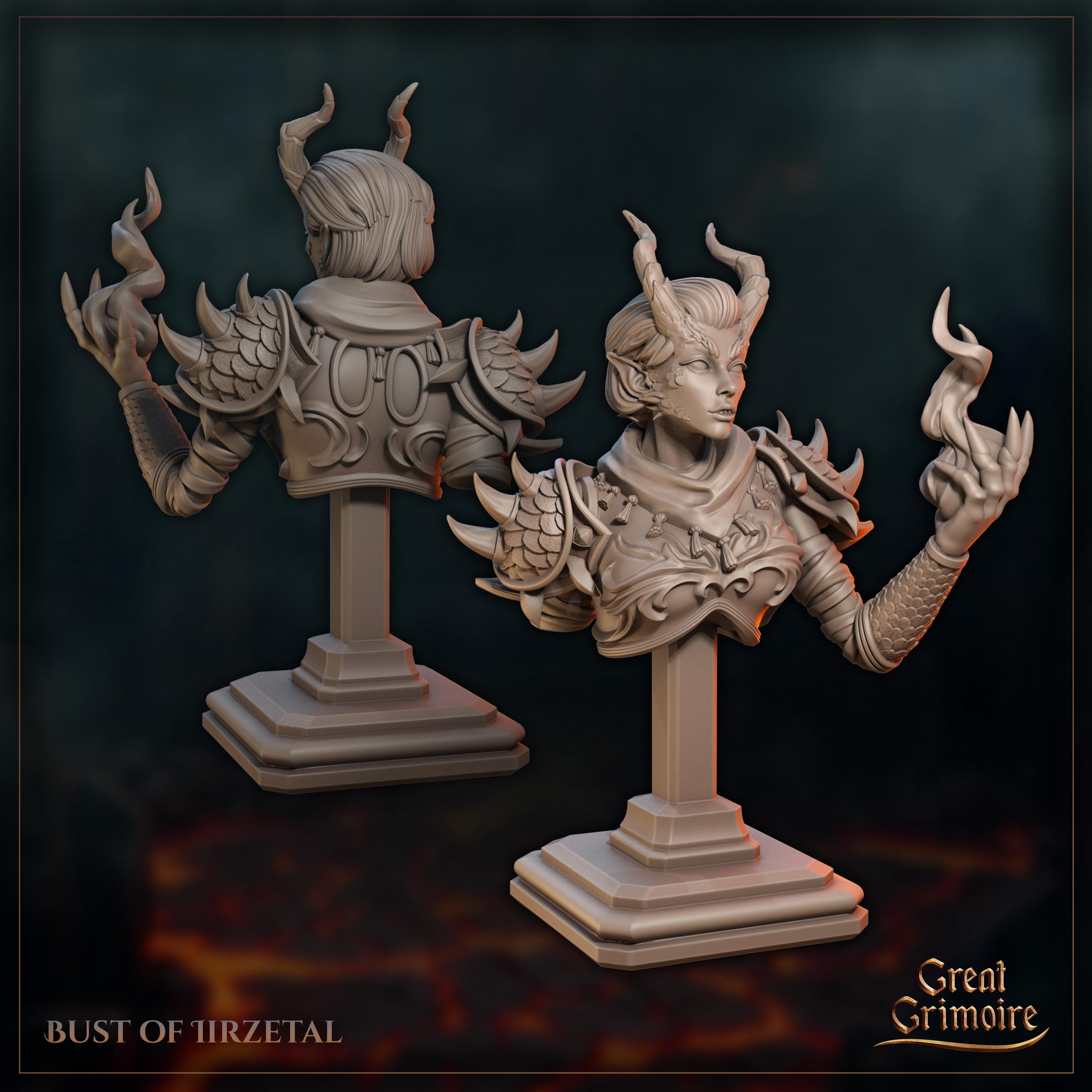 Bust of Ard'Grag and Iirzetal  - in 12k - by Great Grimoire