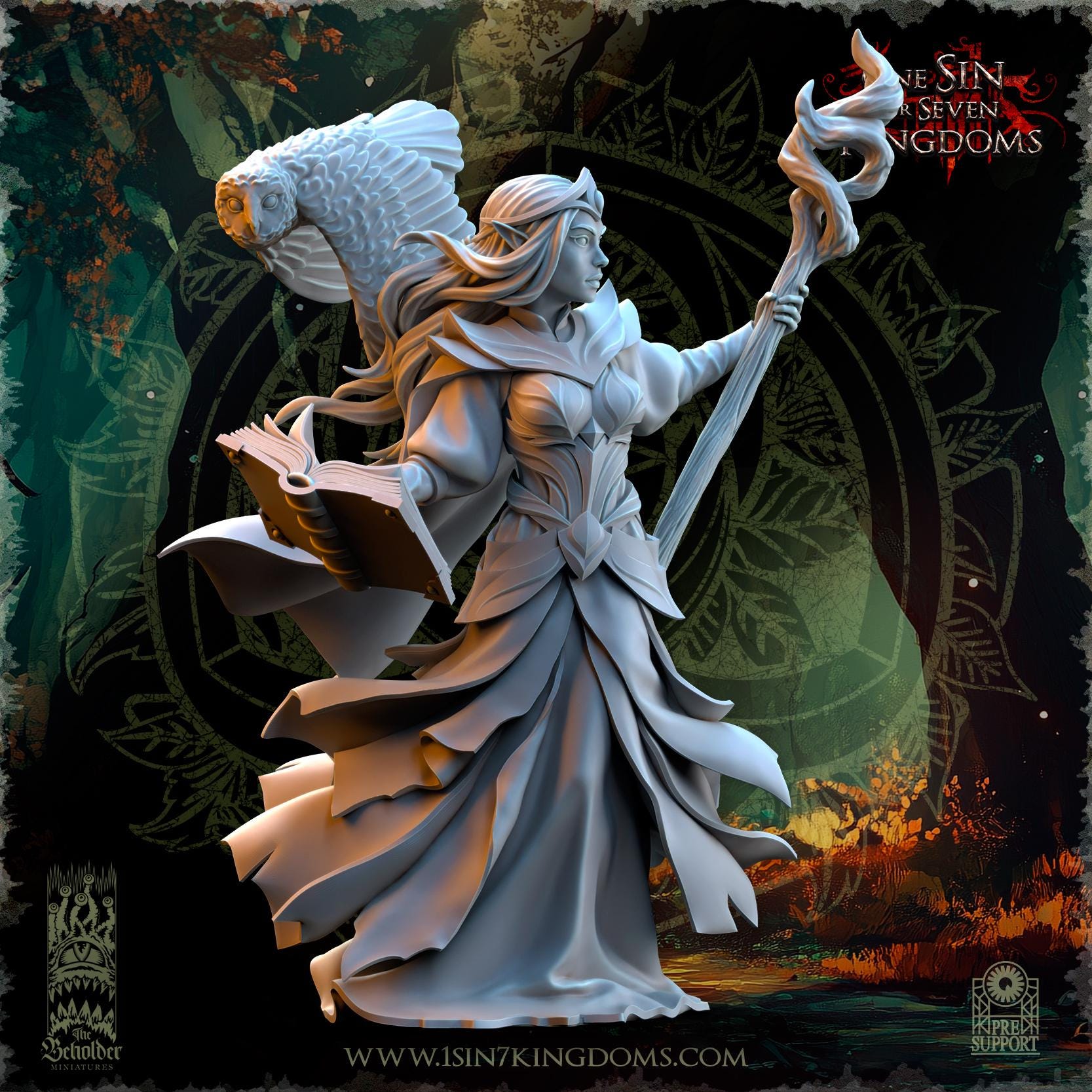Nuara, Whisper of the Trees - in 12k- by TheBeholderMiniatures