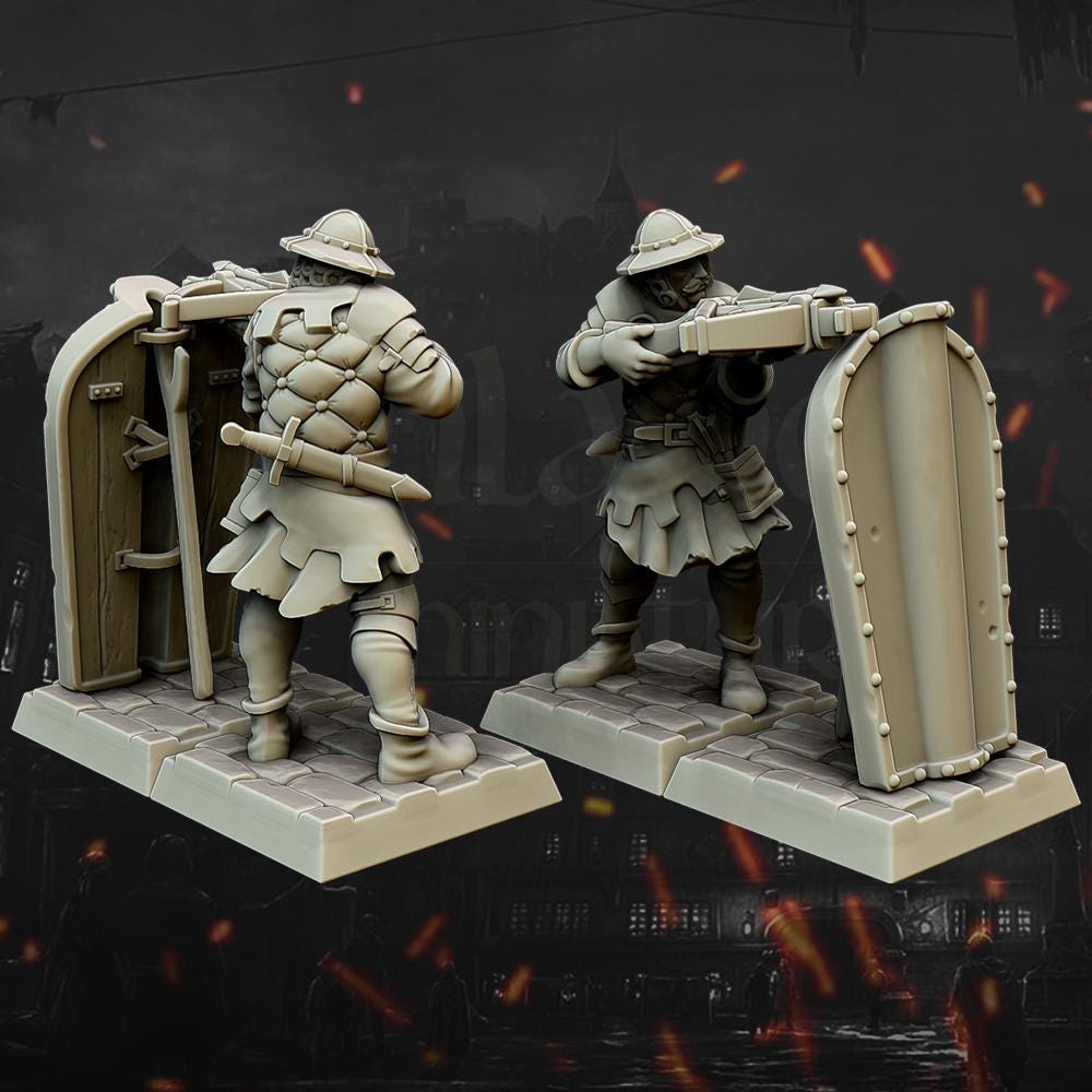 Medieval Crossbowmen - in 12k- by Highlands Miniatures