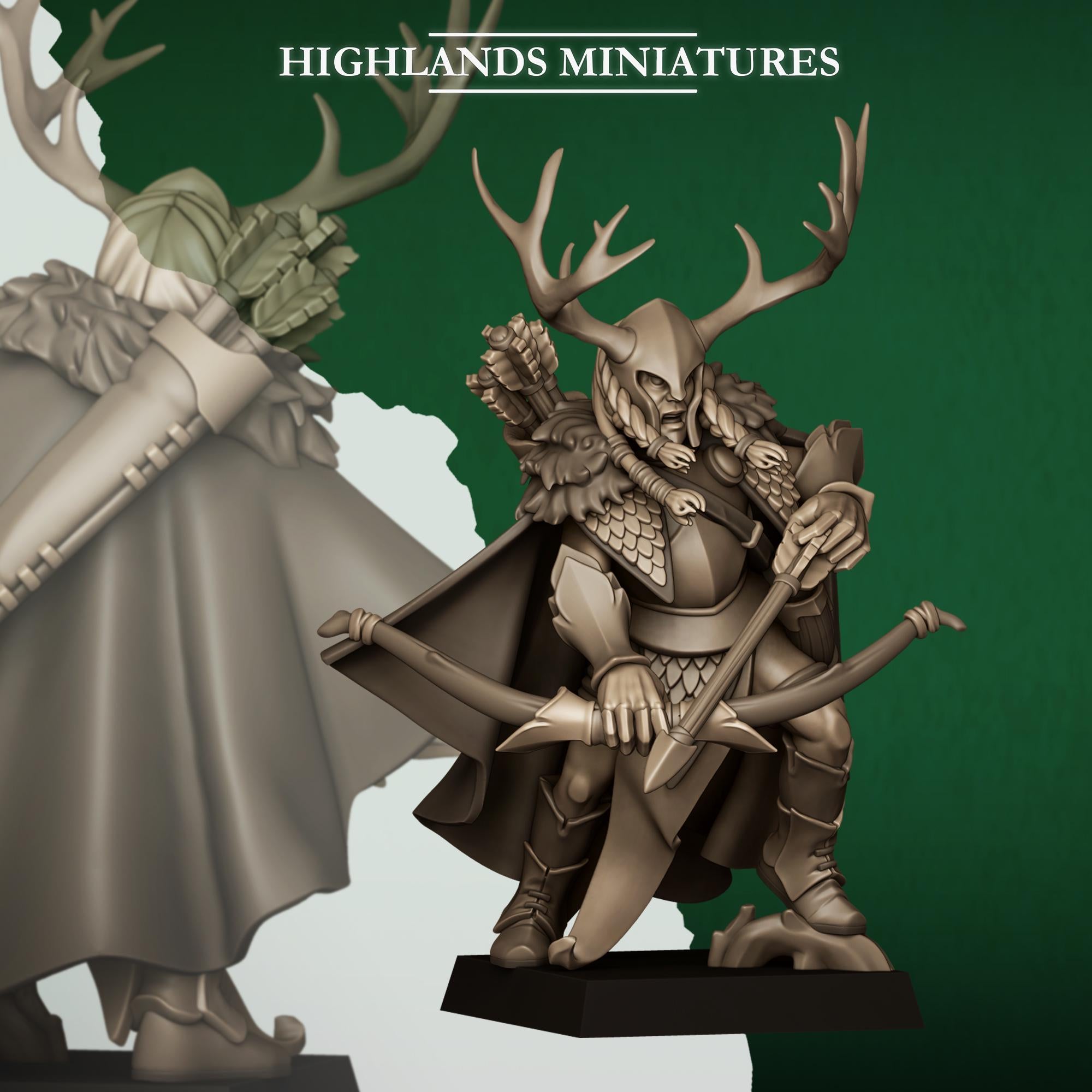 Feral Elf Highborn - in 12k- by Highlands Miniatures