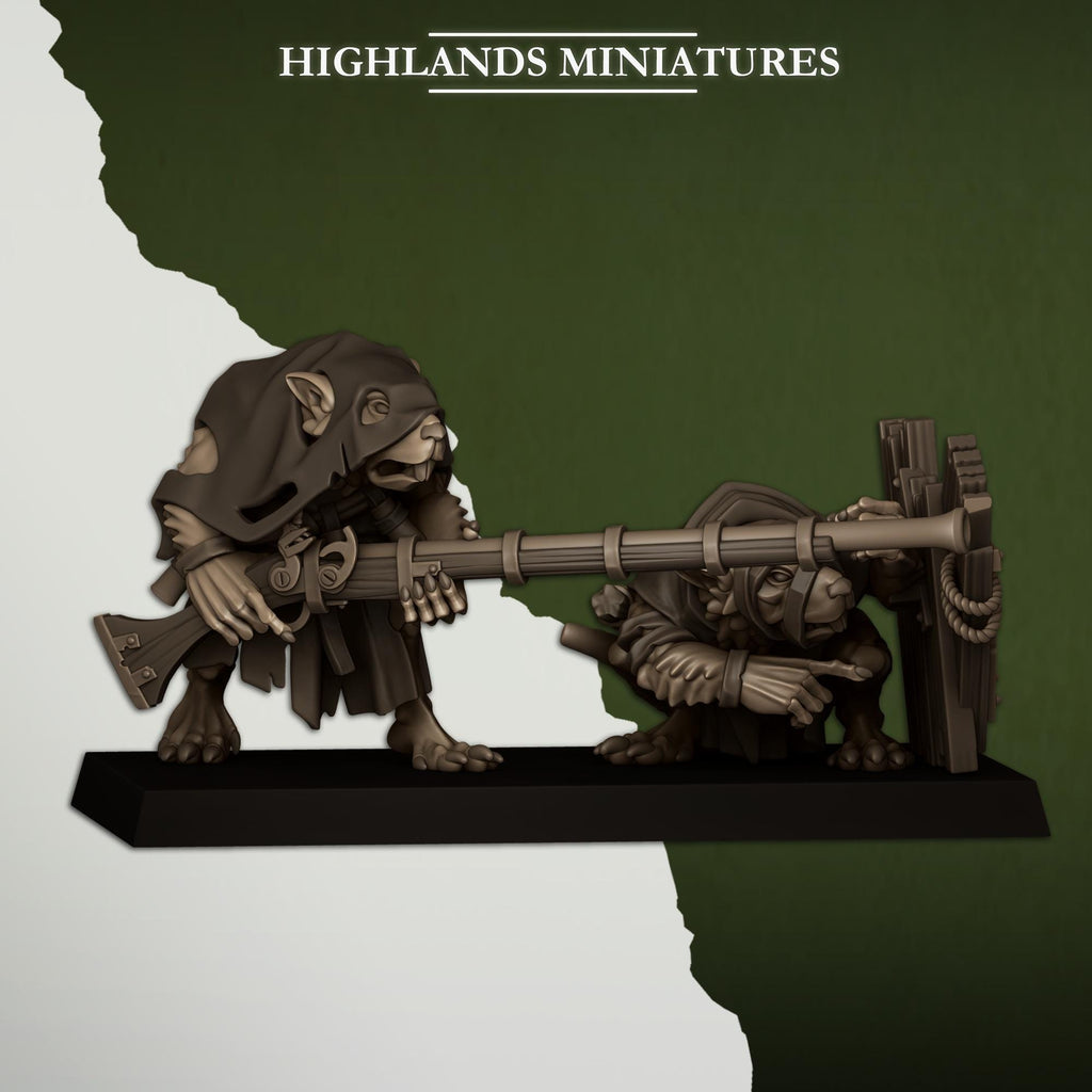 Vermin Shooters Teams - 3 models - in 12k- by Highlands Miniatures