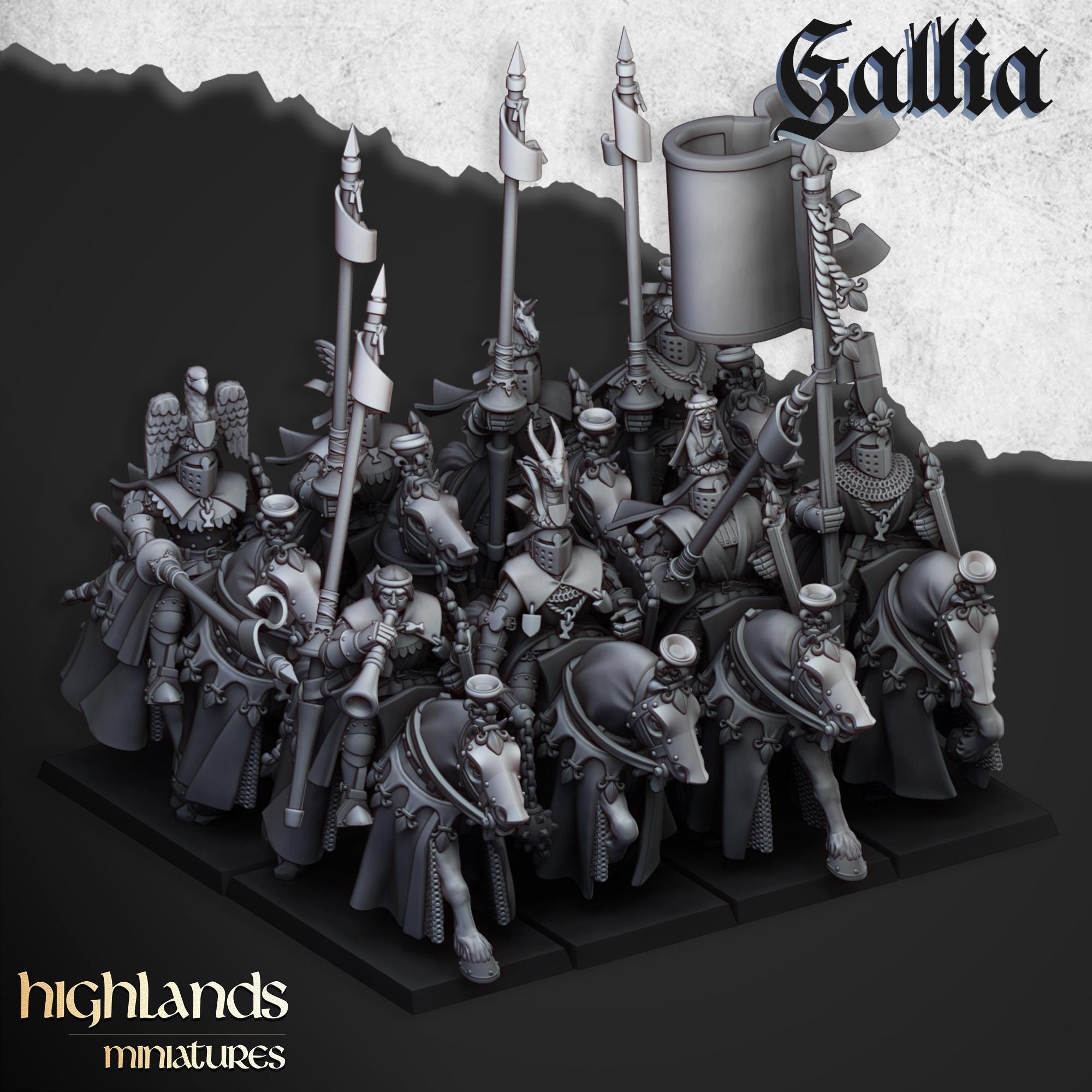 Royal Knights of Gallia - in 12k- by Highlands Miniatures