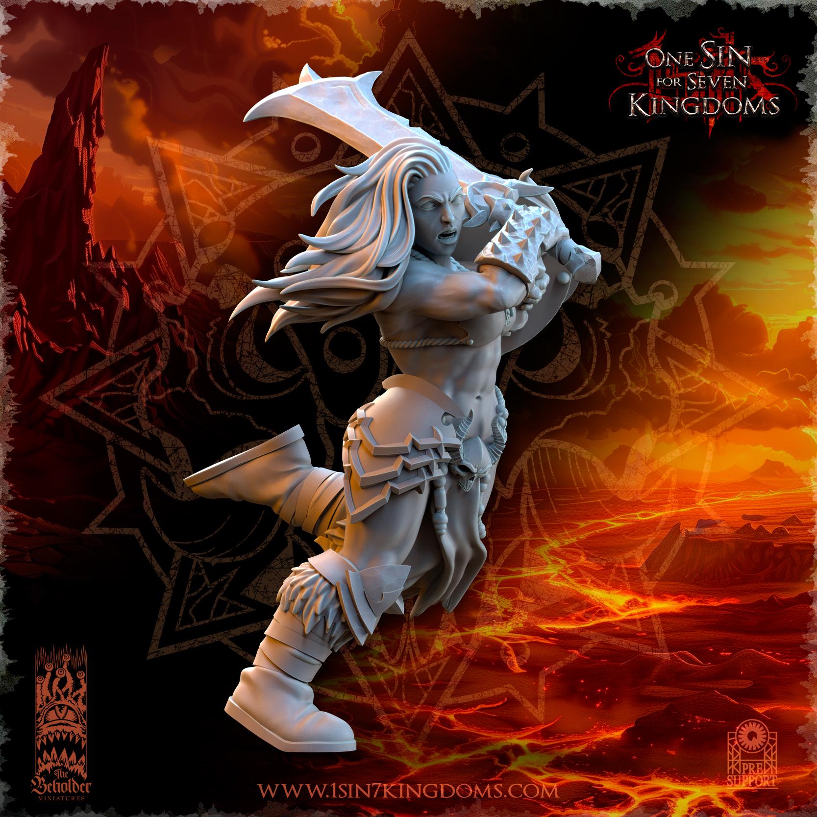 Realms of Mayhem Barbarian Razors - in 12k- by TheBeholderMiniatures