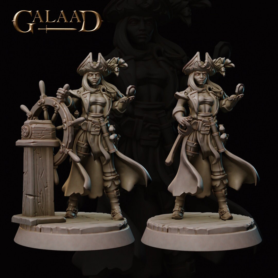 2 Pirate Captains - in 8k - versions by Galaad