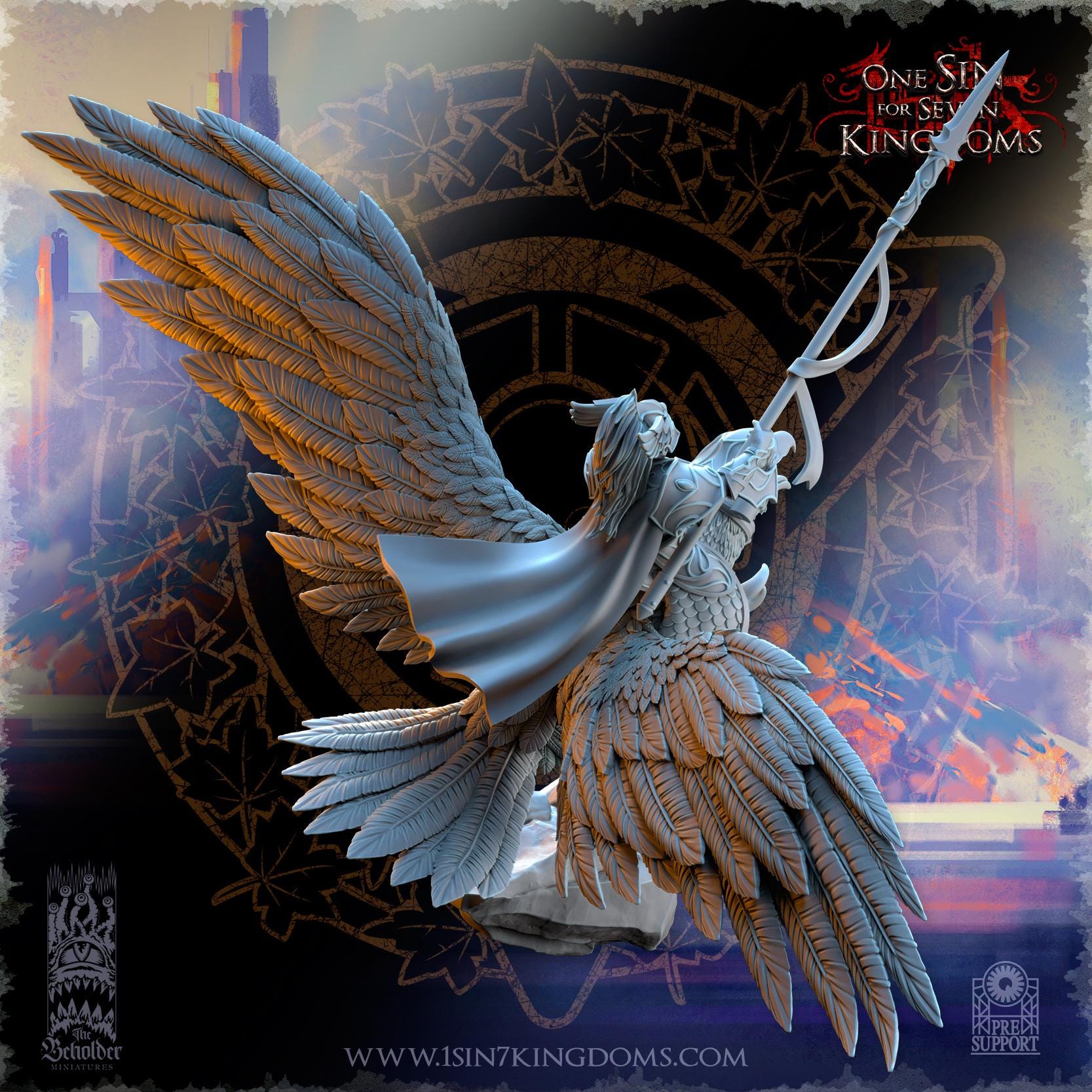 Glorinder on King Eagle - in 12k- by TheBeholderMiniatures