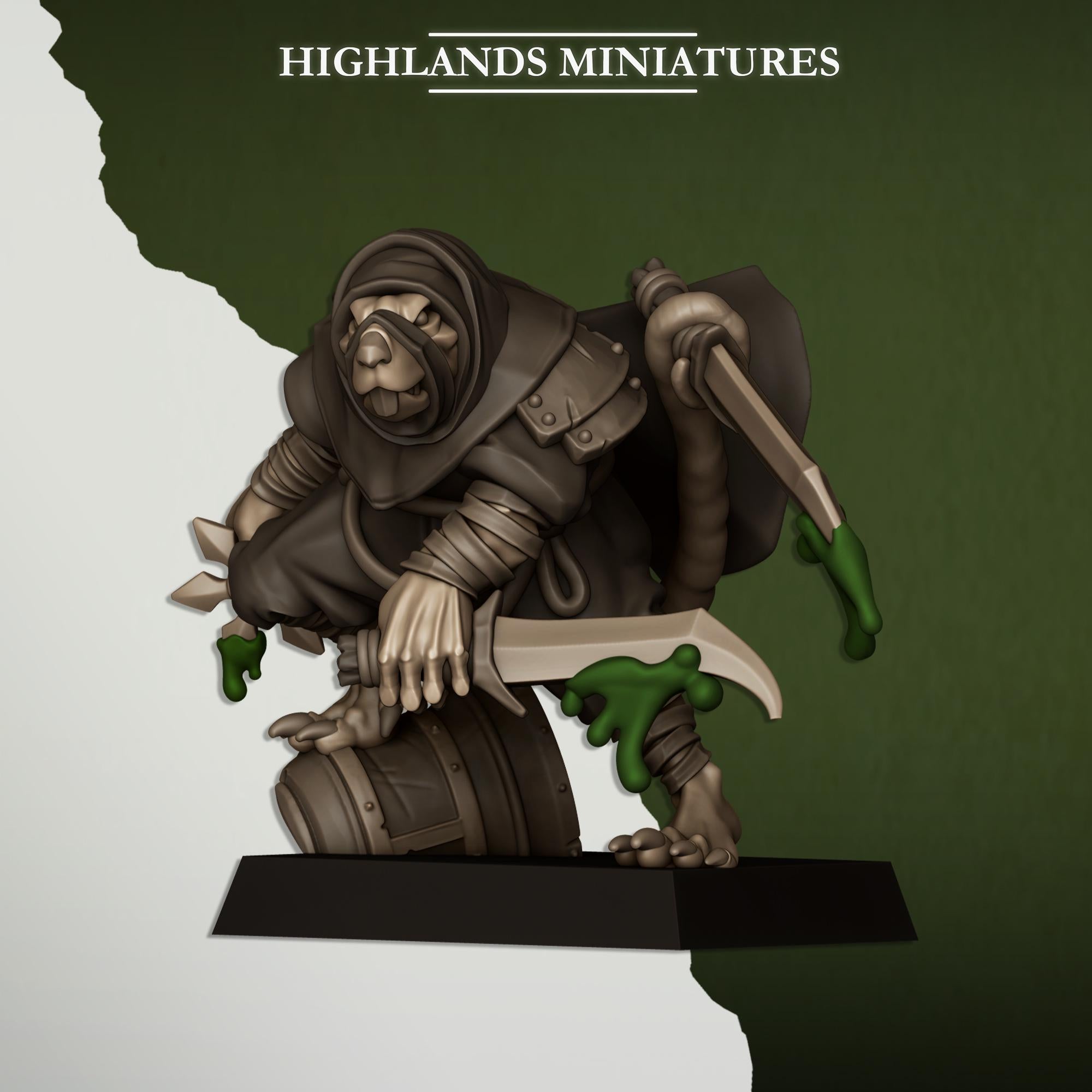 Sewer Vermin Assassins  - in 12k- by Highlands Miniatures