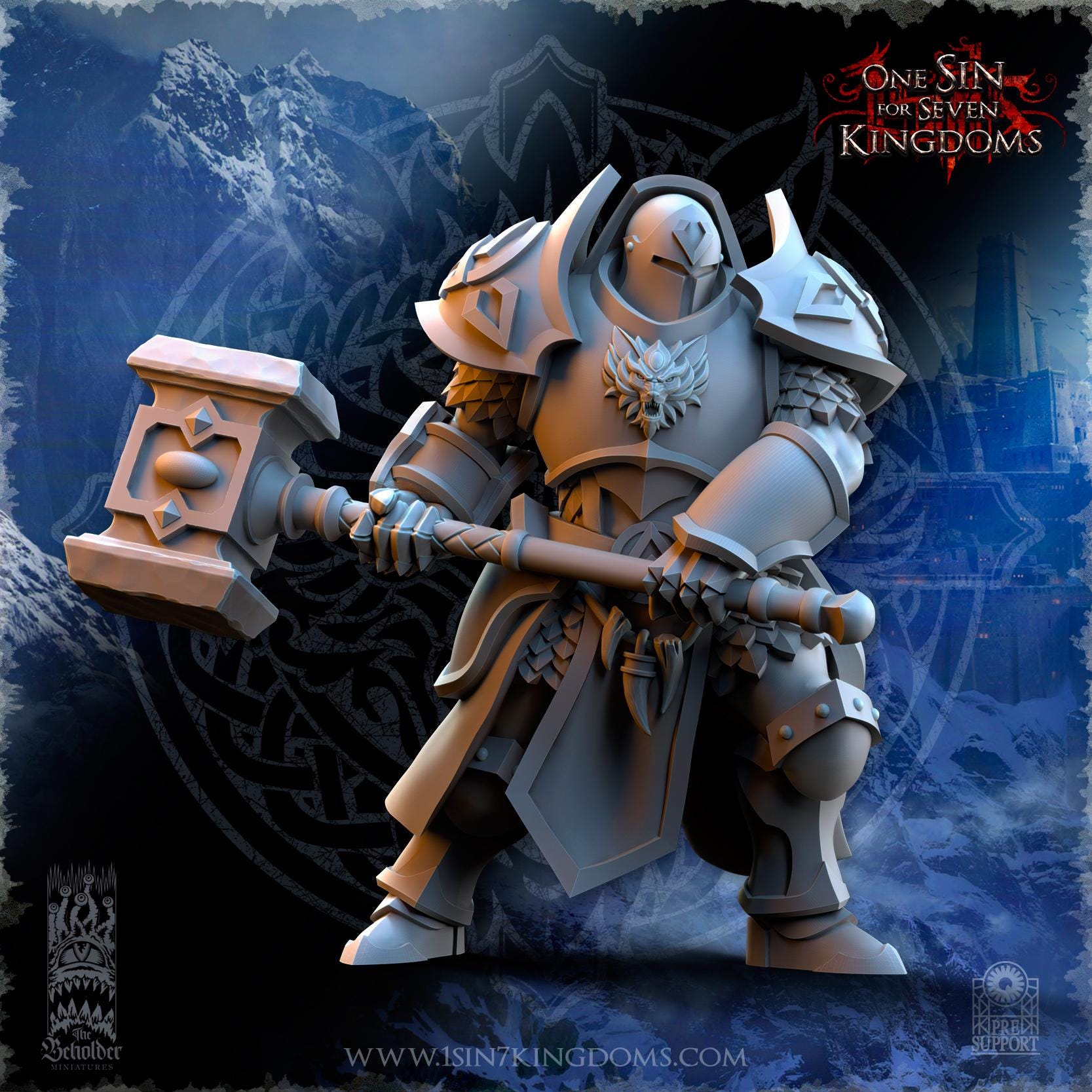 Stormwolves Punishers with two handed Hammers - in 12k- by TheBeholderMiniatures