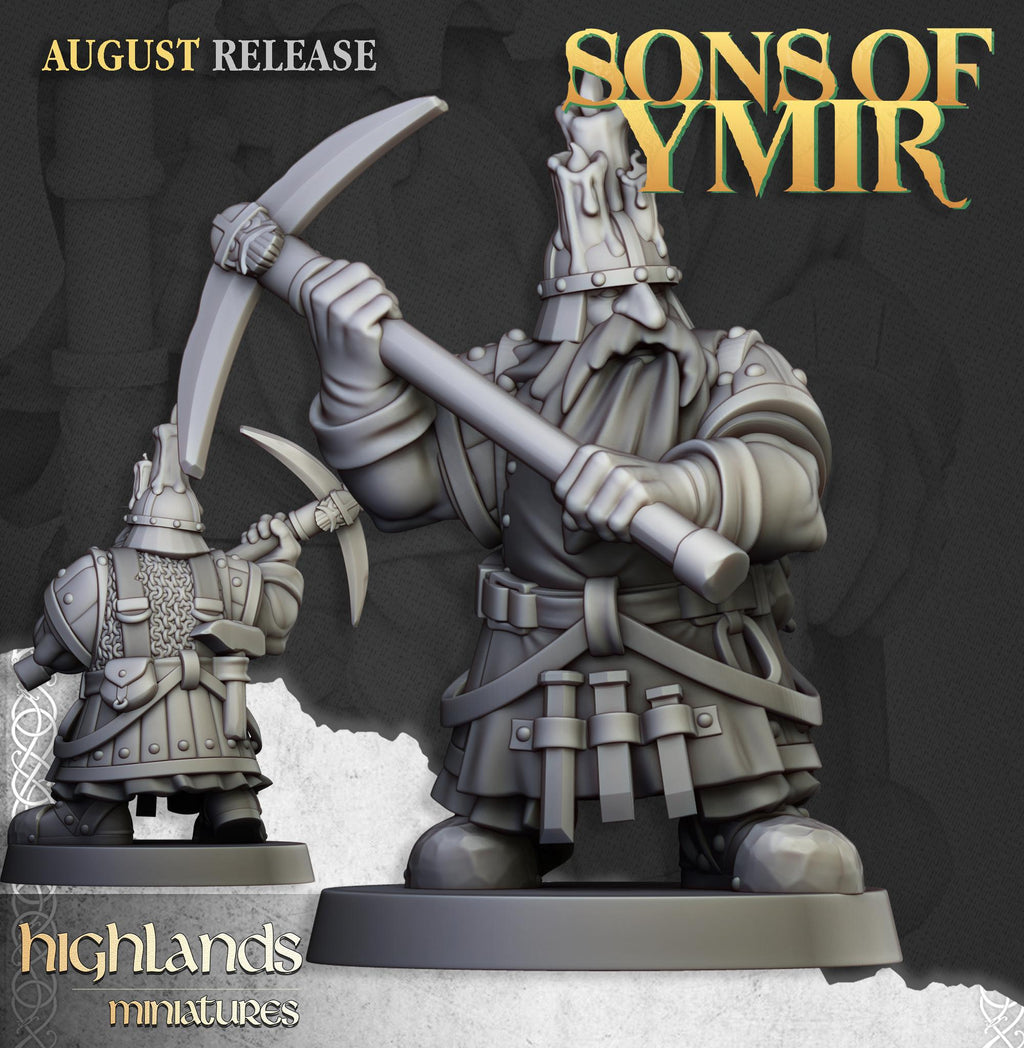 Dwarfs Miners Unit - in 12k- by Highlands Miniatures