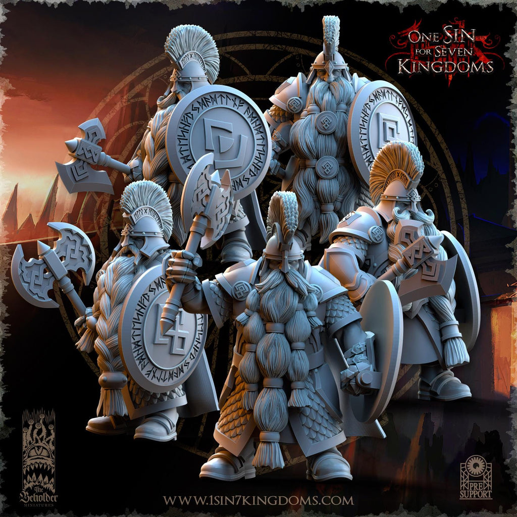 Dwarven Kingdoms Highborn Warriors - in 12k- by TheBeholderMiniatures