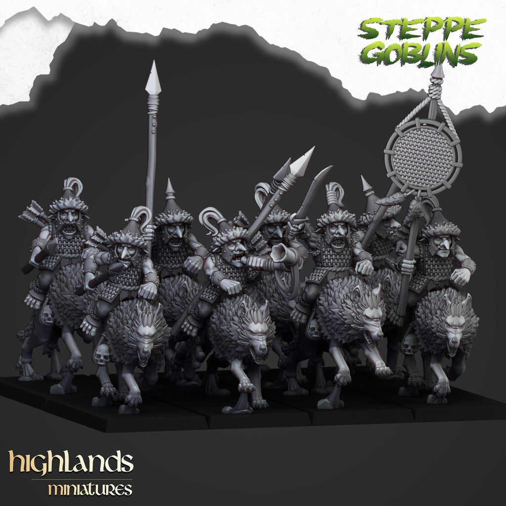 Mounted Steppe Goblins - in 12k- by Highlands Miniatures