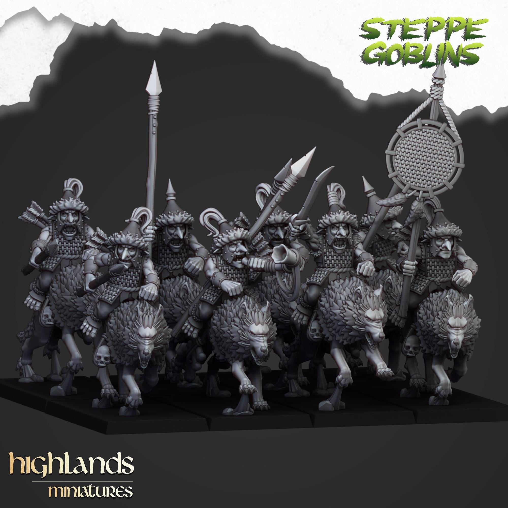 Mounted Steppe Goblins - in 12k- by Highlands Miniatures