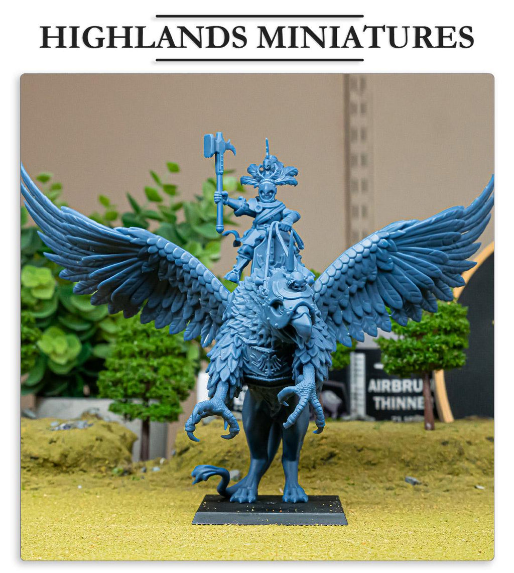 Sunland Emperor on Griffon - in 12k- by Highlands Miniatures
