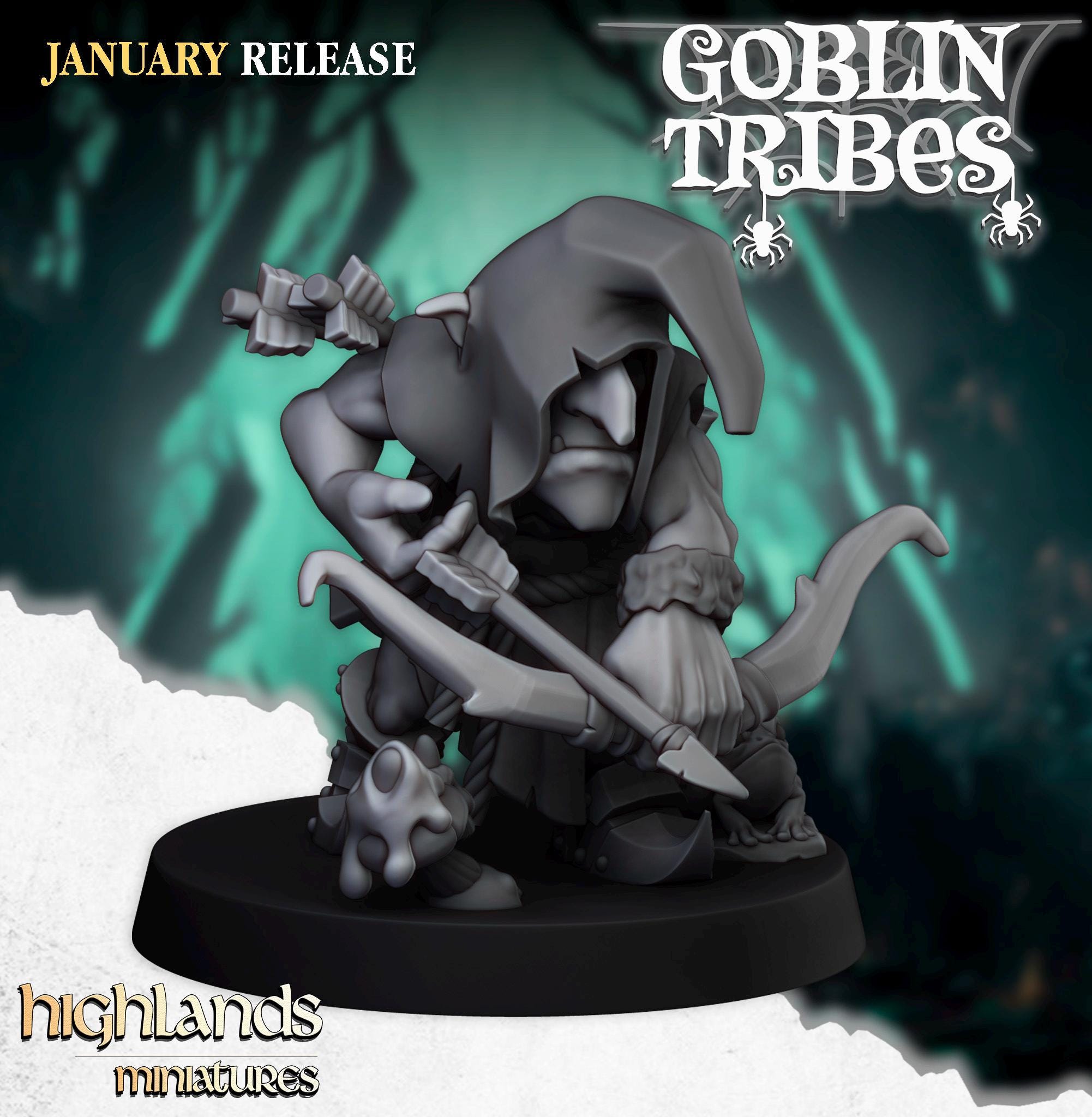 Swamp Goblin with Bows - in 12k- by Highlands Miniatures