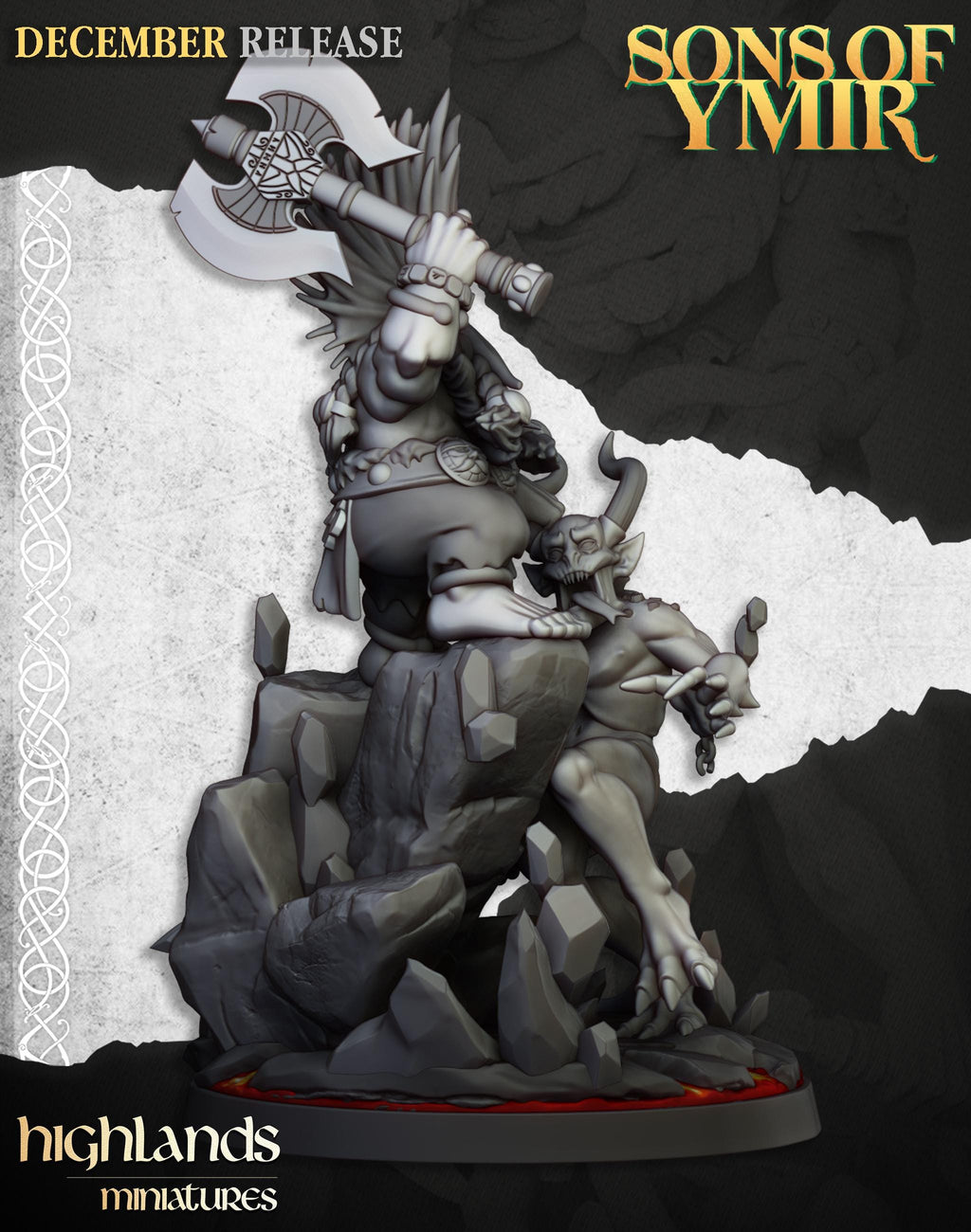 Dwarf Demonseeker  - in 12k- by Highlands Miniatures