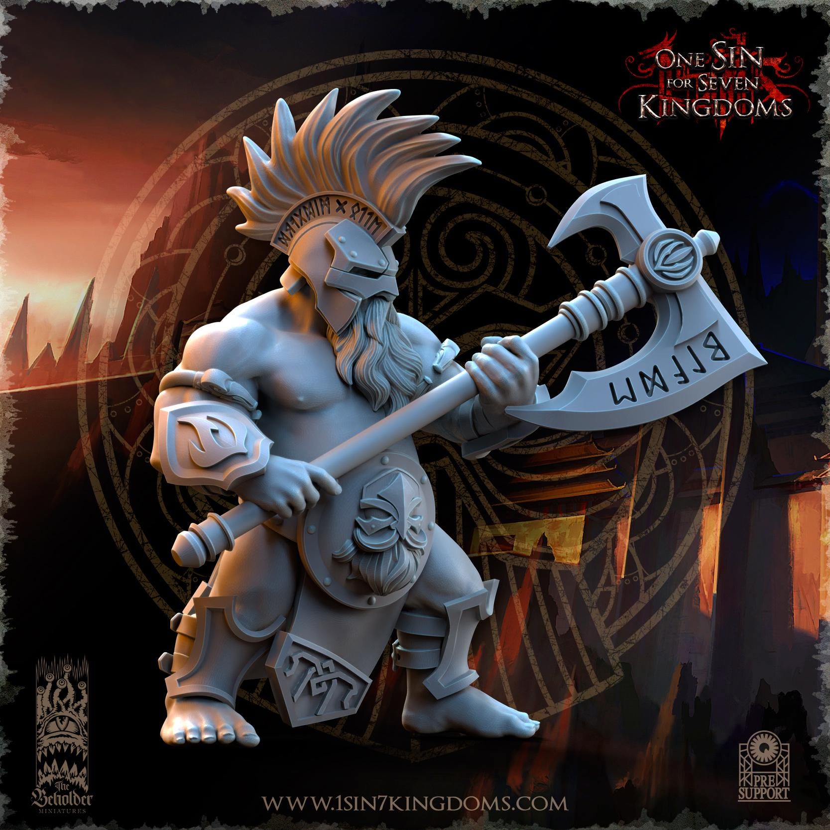 Dwarven Kingdoms Cleavers of Molten Core- in 12k by TheBeholderMiniatures