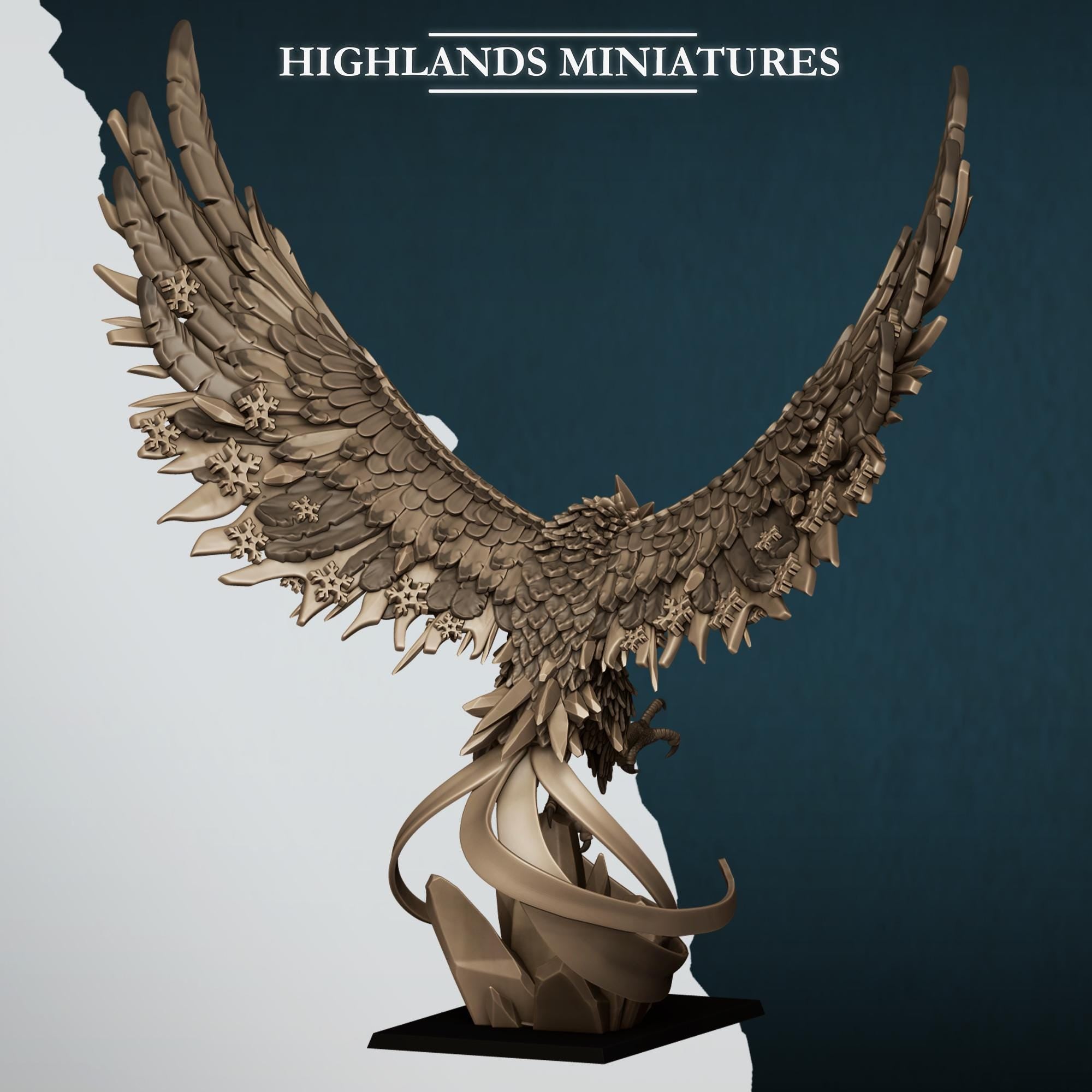 Fire and Ice Phoenix  - in 12k- by Highlands Miniatures