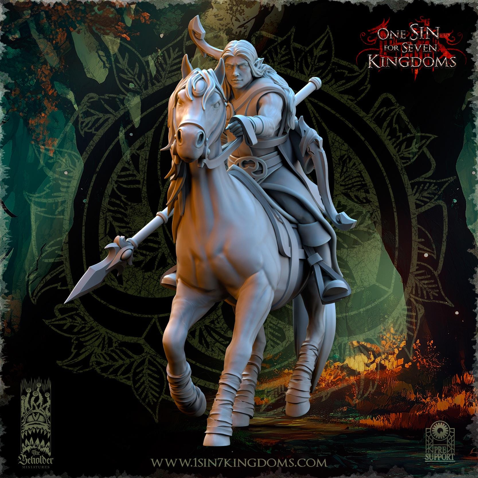 Evergreen Elves Meadow Riders - in 12k- by TheBeholderMiniatures