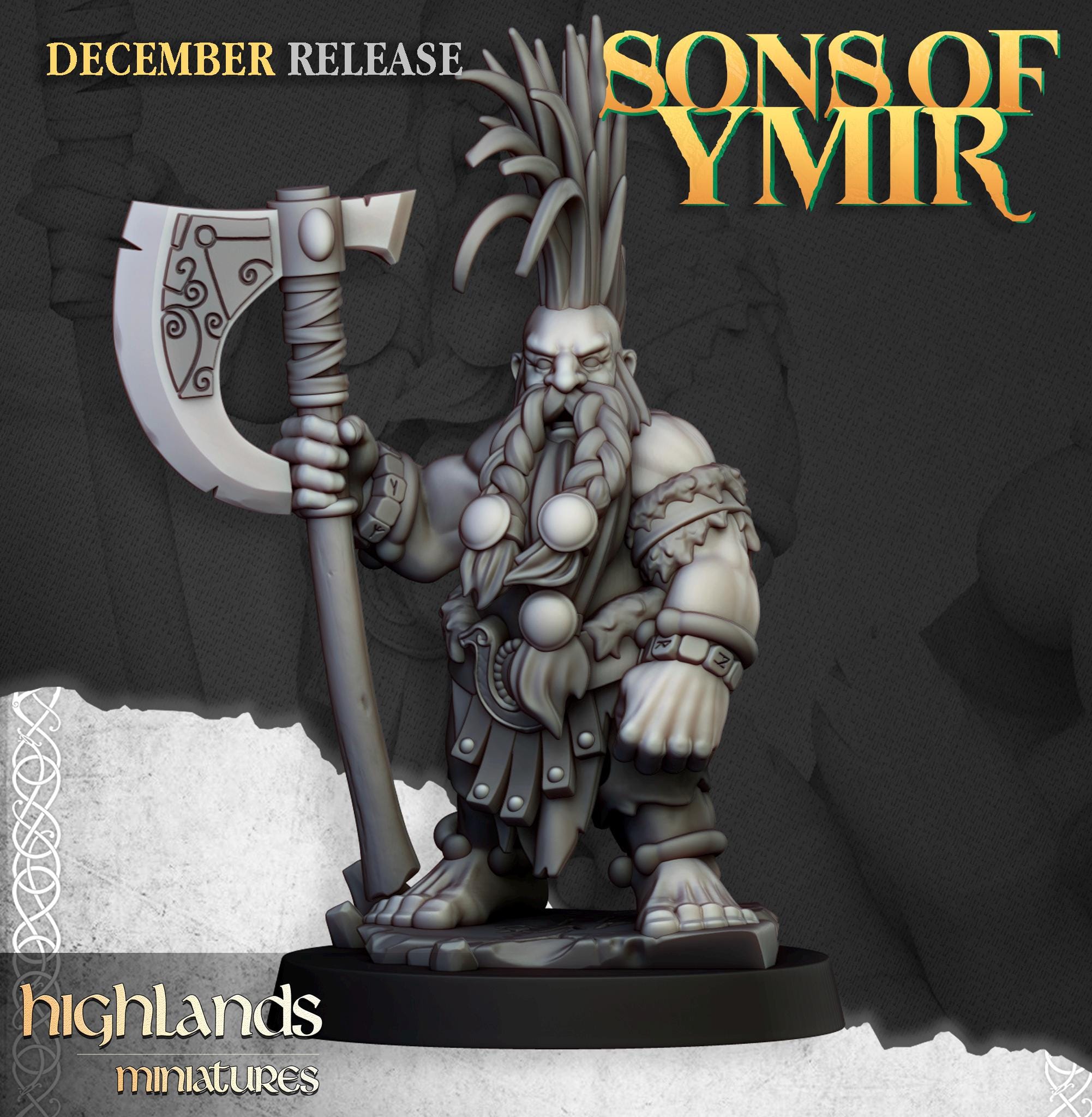Dwarf Giantseeker  - in 12k- by Highlands Miniatures
